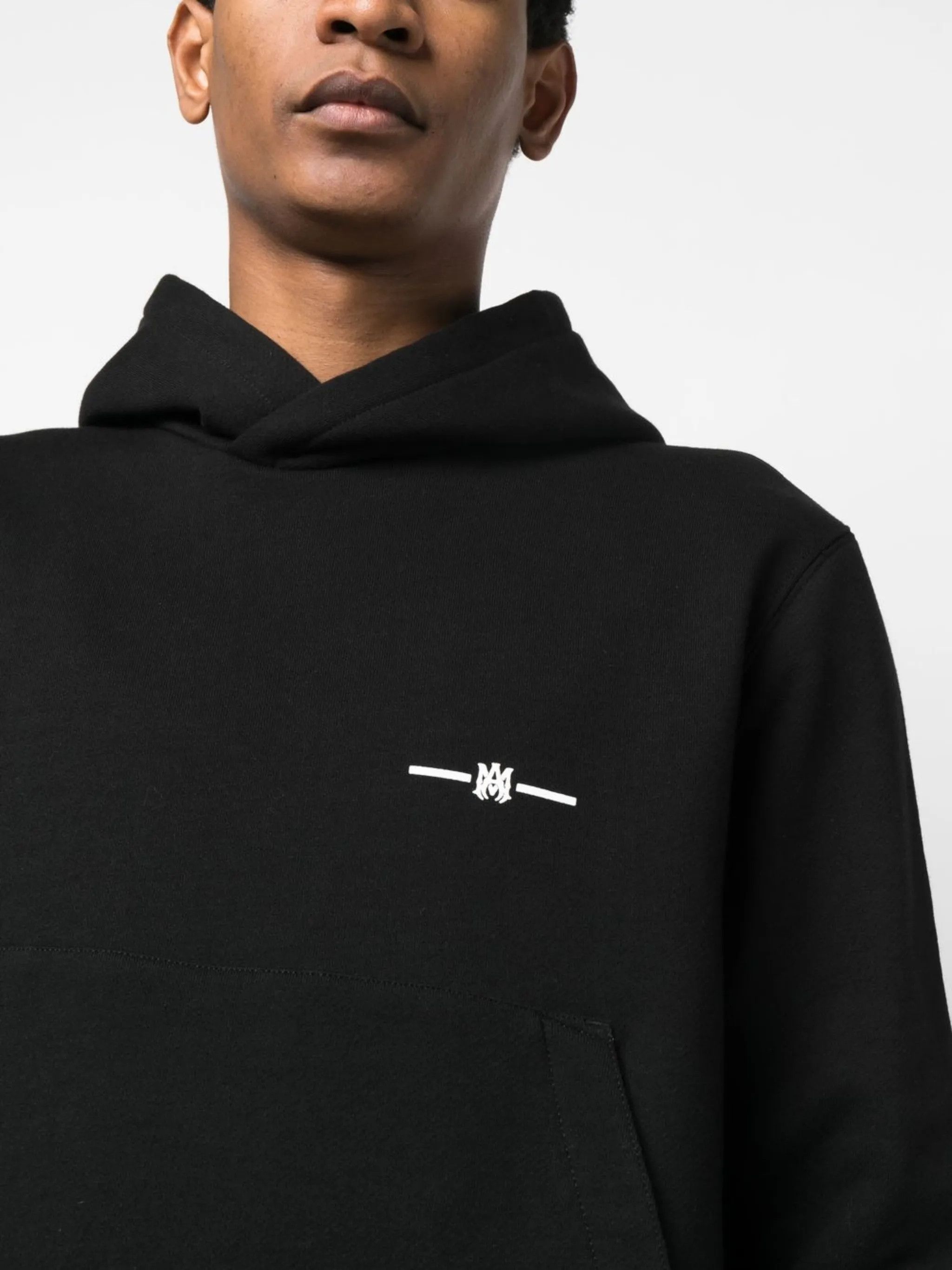Amiri o1gr1nt0426 Micro MA Bar Hoodie in Black Size US S / EU 44-46 / 1 - 5 Thumbnail