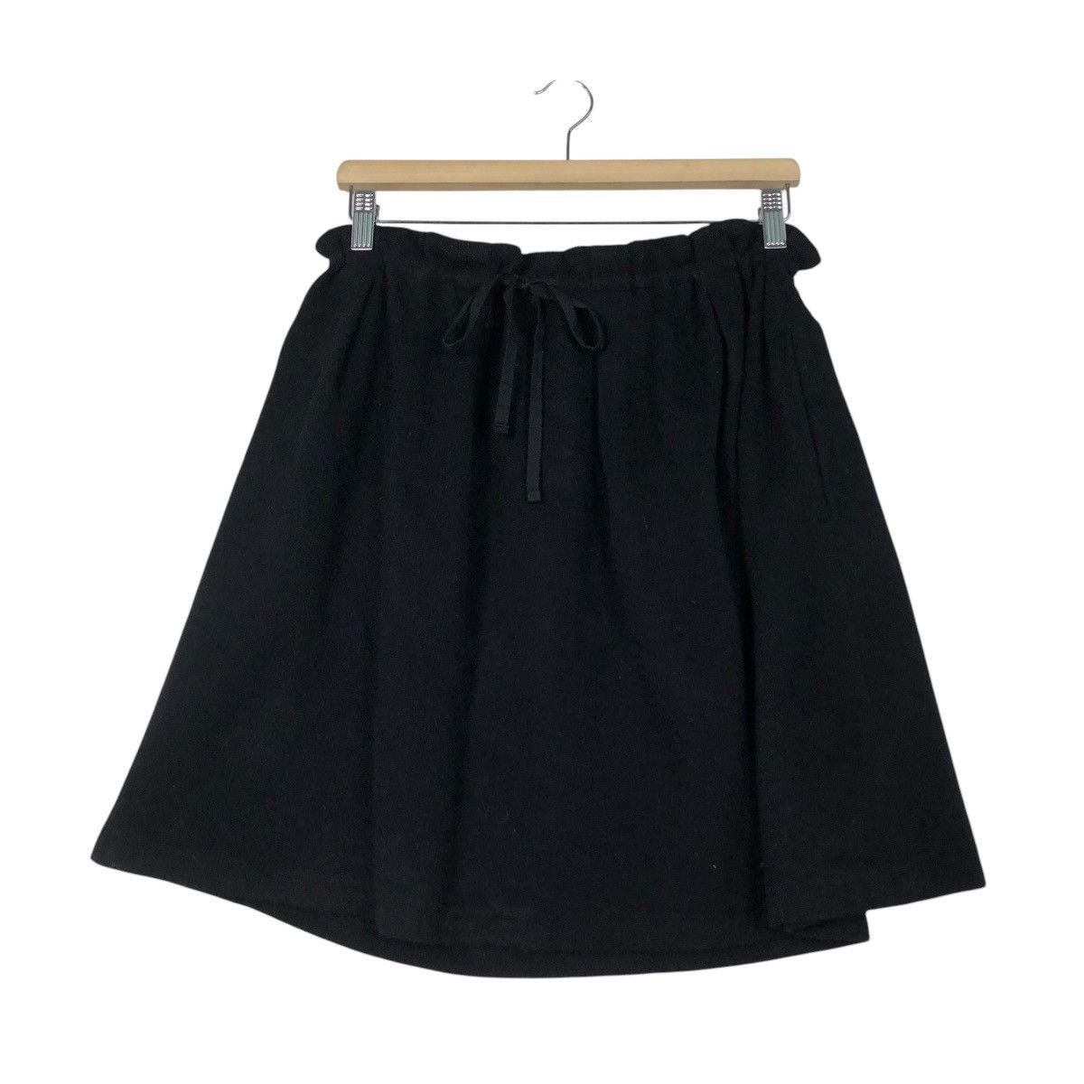 Yohji Yamamoto 🔥RICH BLACK VINTAGE SHORT SKIRT WOOL YOHJI YAMAMOTO Size 30" / US 8 / IT 44 - 3 Thumbnail