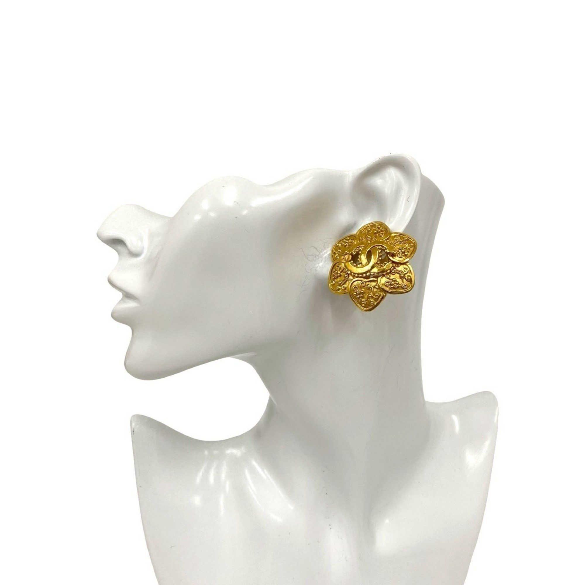 Chanel CHANEL Vintage Coco Mark Motif Earrings and Ear Cuffs, Gold, 10552 Size ONE SIZE - 1 Thumbnail