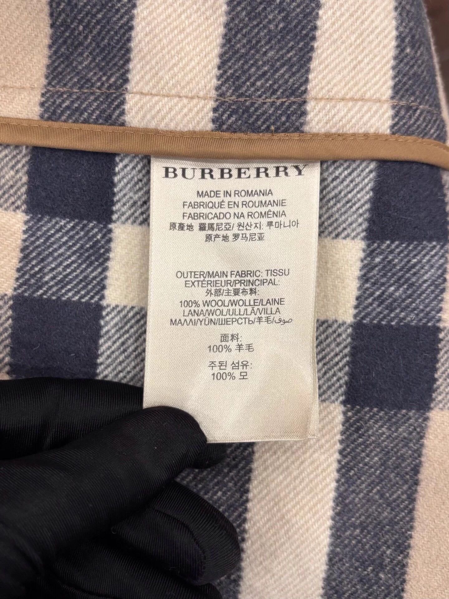 Burberry Burberry Brit Camel Wool Pinstriped Coat UK8 Size S / US 4 / IT 40 - 8 Thumbnail