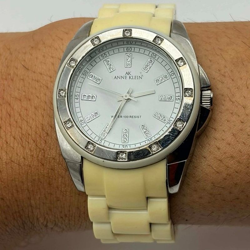 Anne Klein Silver & Cream Anne Klein Watch Size ONE SIZE - 1 Thumbnail
