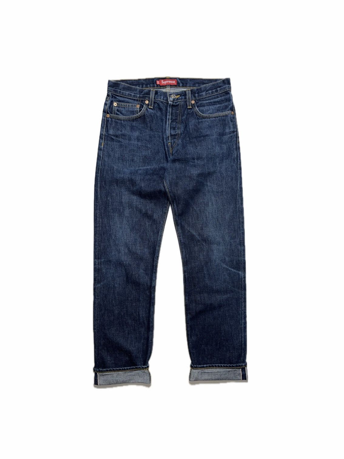 Supreme Supreme Selvedge Denim Jeans Made in USA Vintage Red Patch Size US 30 / EU 46 - 2 Thumbnail