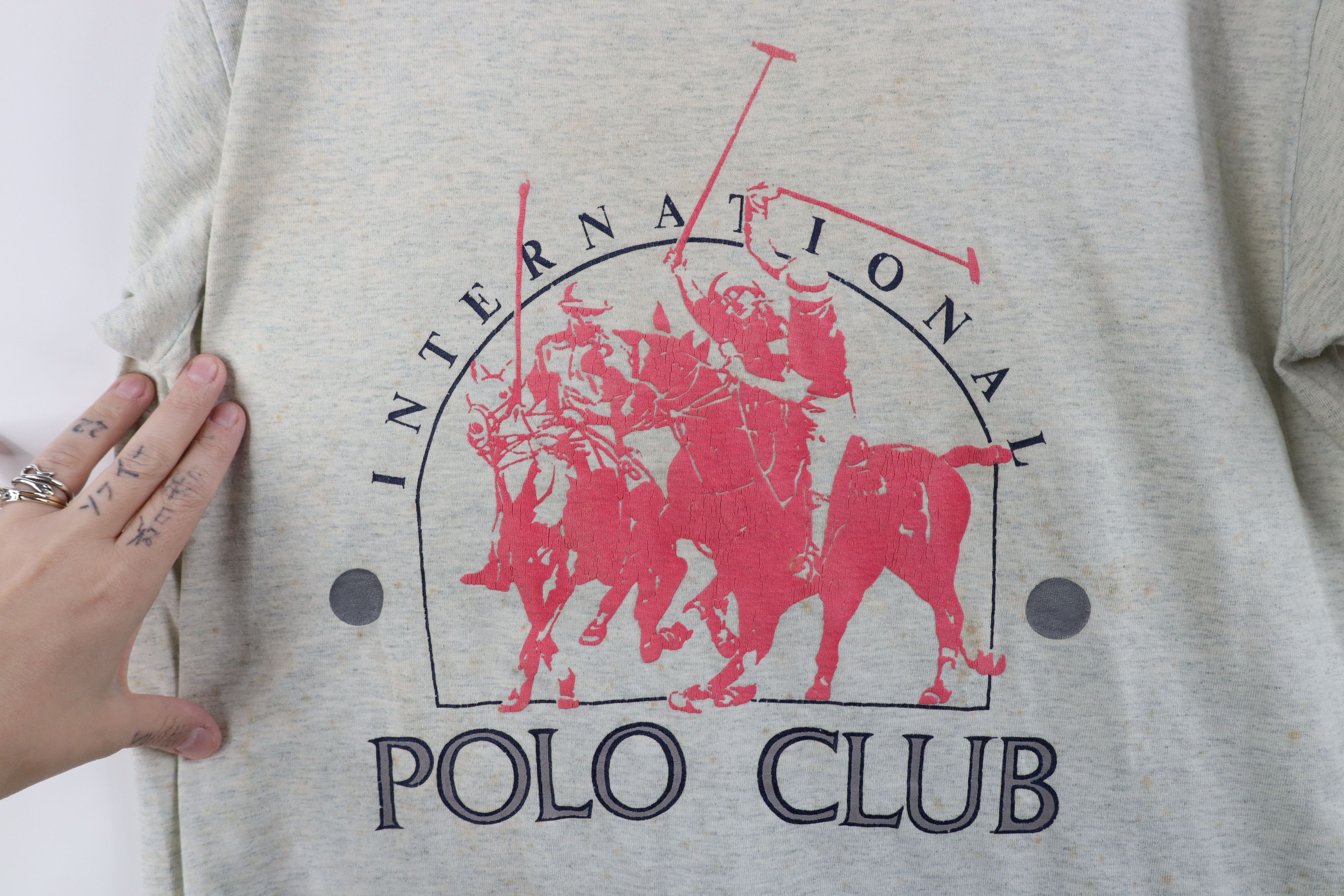 Vintage Vintage 90s Streetwear Polo Club Horse T-Shirt USA Size US XL / EU 56 / 4 - 4 Thumbnail