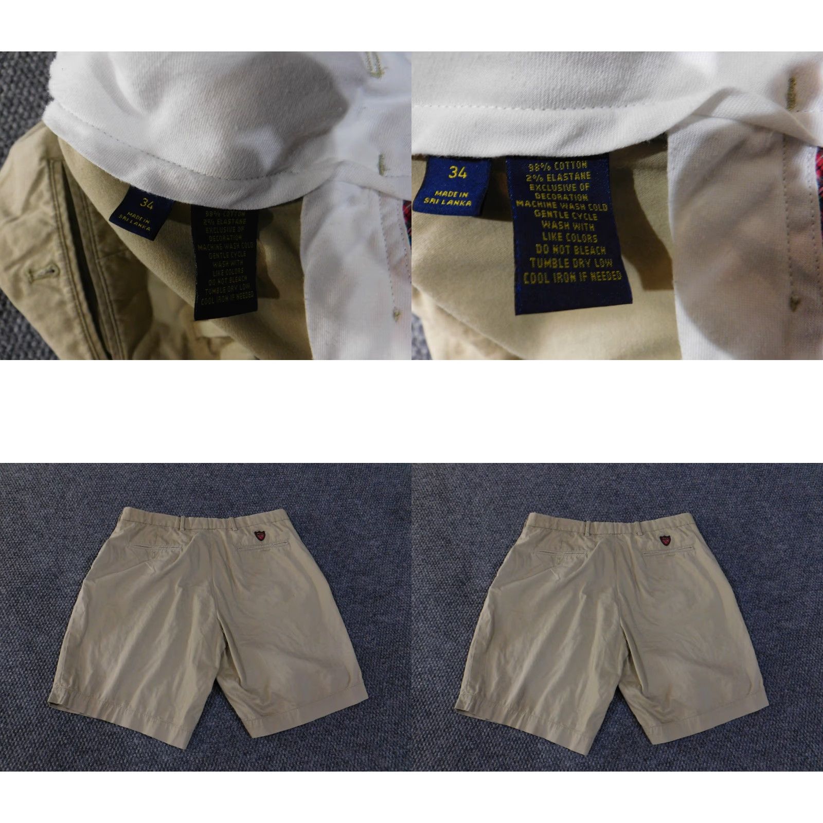 Polo Ralph Lauren Polo Ralph Lauren Shorts Mens 34 Khaki Cotton Stretch Chino Casual Flat Front Pockets 11 Inseam Regular Fit Size US S / EU 44-46 / 1 - 8 Thumbnail