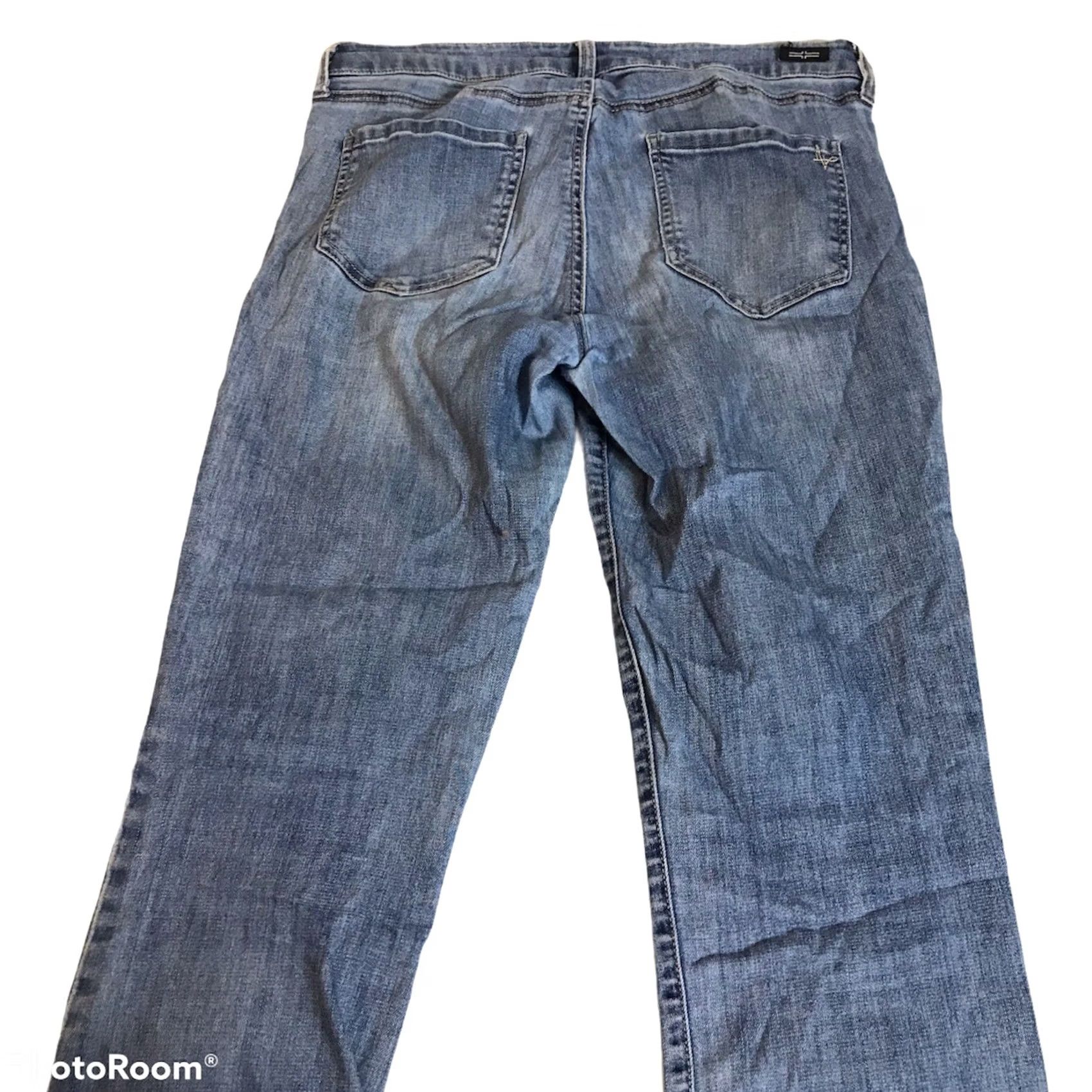 Vintage Liverpool Jean Company Womens 6 Crop Jeans Distressed Destroyed Medium Wash Size 28" / US 6 / IT 42 - 6 Thumbnail