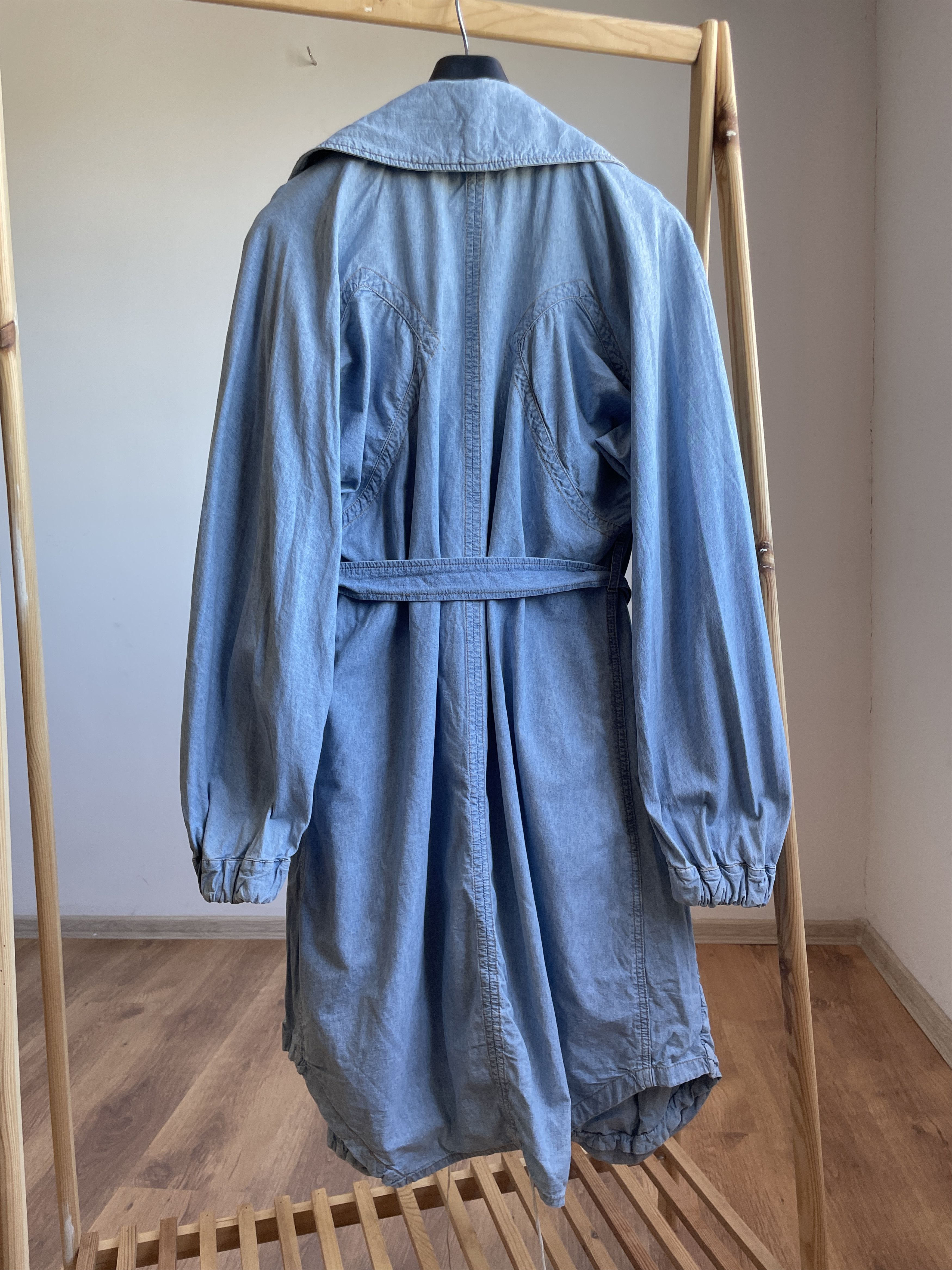 Stella McCartney Stella McCartney 2004 Womens Denim Trench Coat Size IT 42 Size M / US 6-8 / IT 42-44 - 3 Thumbnail