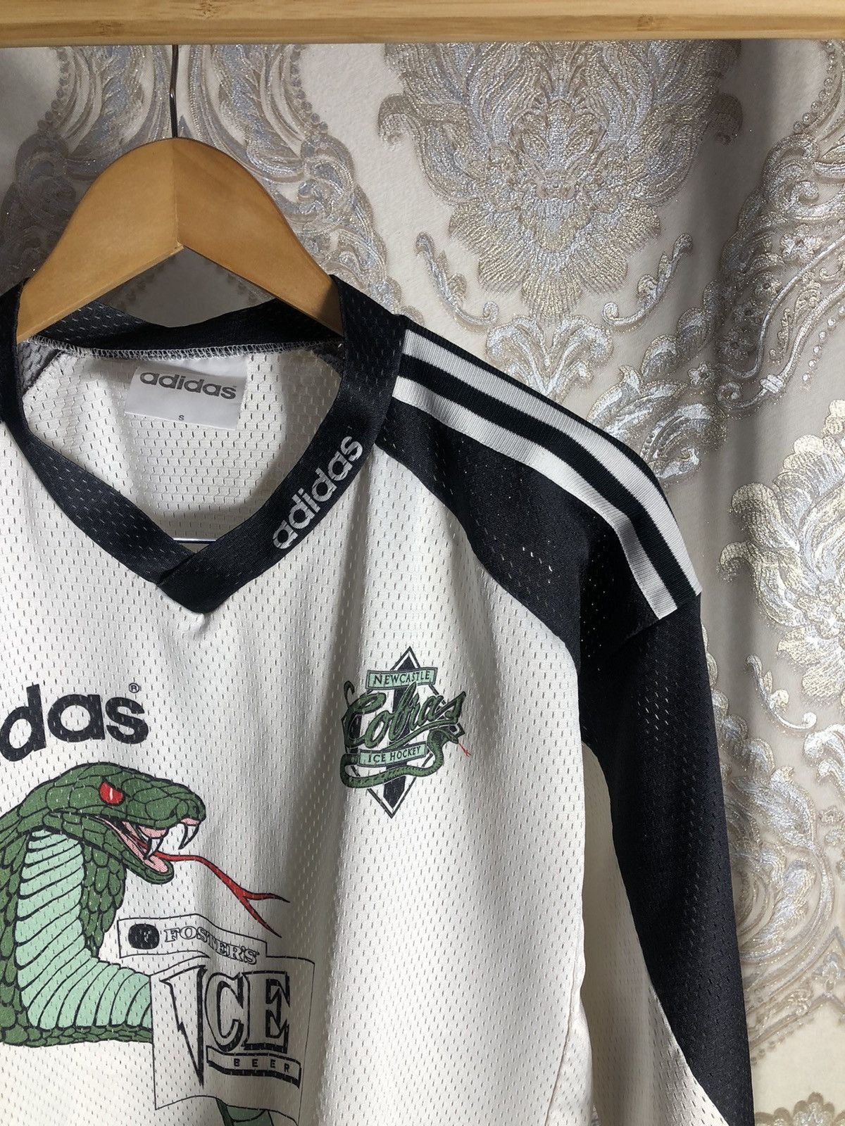 Adidas × Streetwear × Vintage VERY RARE ADIDAS NEW CASTLE ICE HOCKEY COBRAS JERSEY  Y2K 90s | Grailed