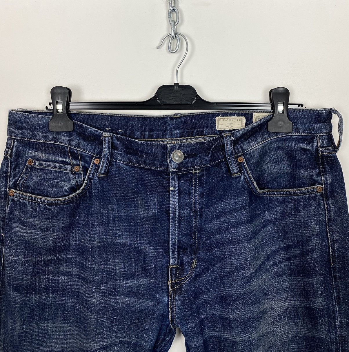 Allsaints All Saints Men’s Cigarette Denim Jeans Size W32 Blue Top Size US 32 / EU 48 - 2 Thumbnail