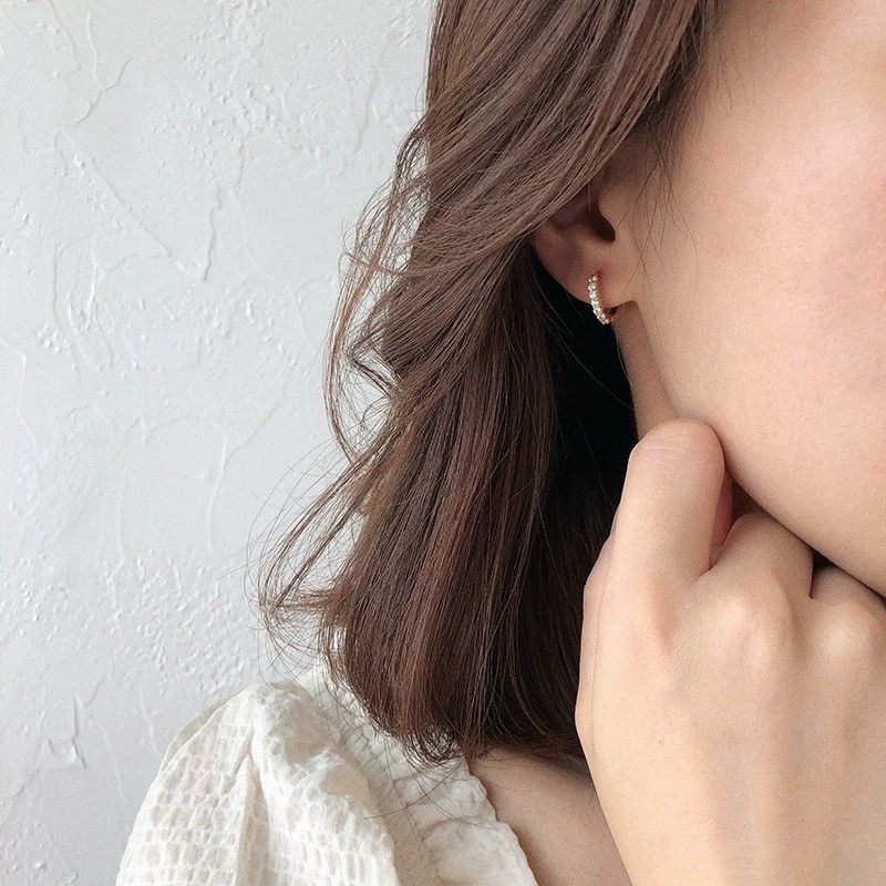 Other 12mm CZ Small Gold Hoop Earrings for Women Men Size ONE SIZE - 3 Thumbnail