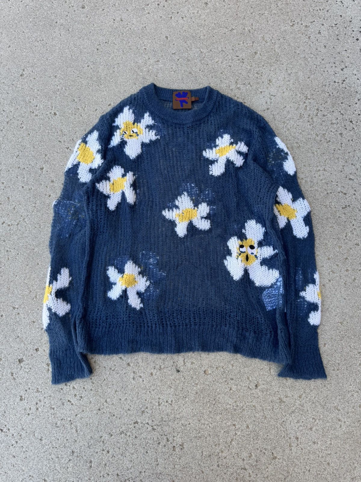 超レア】Heaven by Marc Jacobs フラワーニット ブルー L