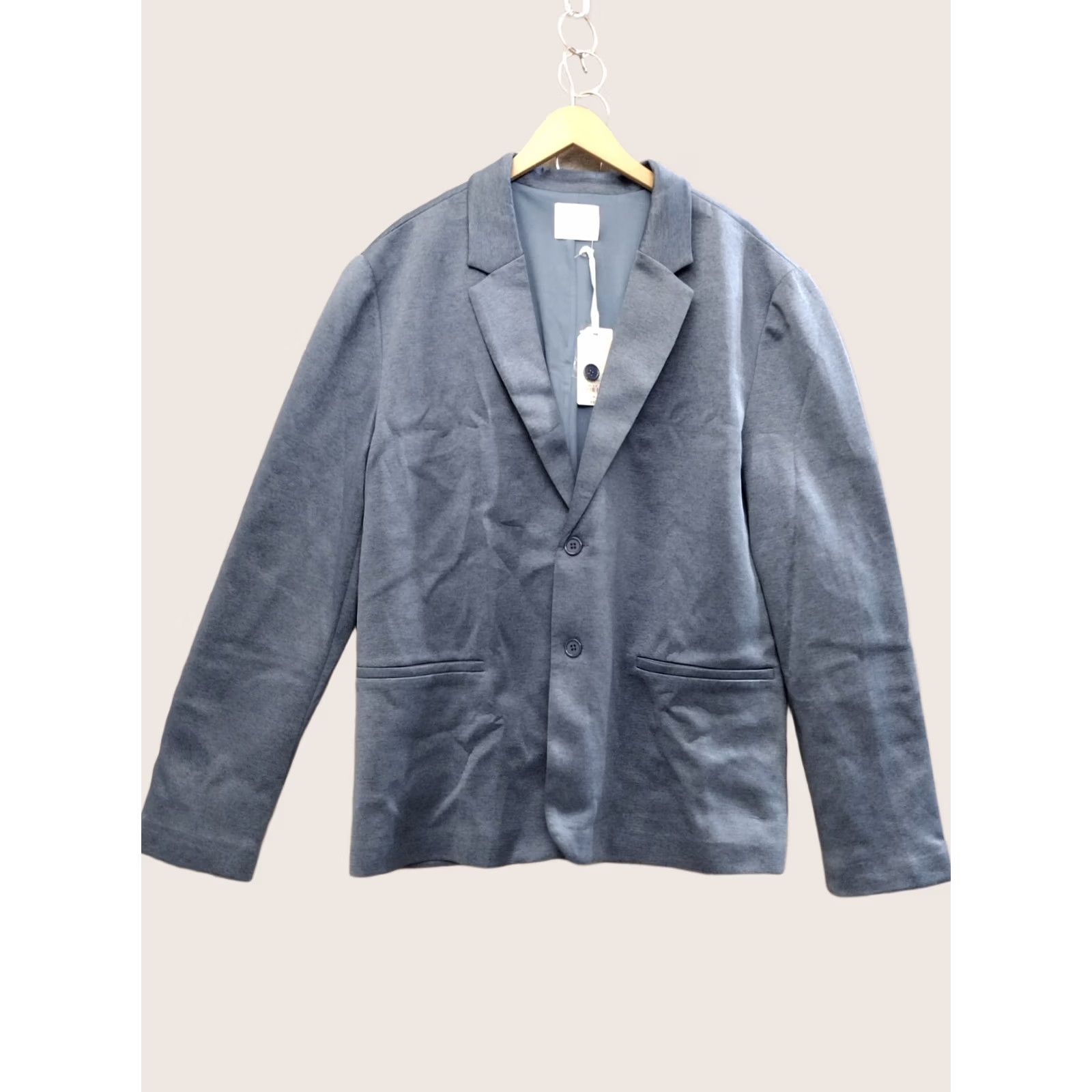 Vintage Stylus X LaDarius Campbell Lightweight Jacket Blazer Heather Blue XL Men Blazer Solid 23 Chest Regular Front Two-Button Size 46R - 1 Thumbnail