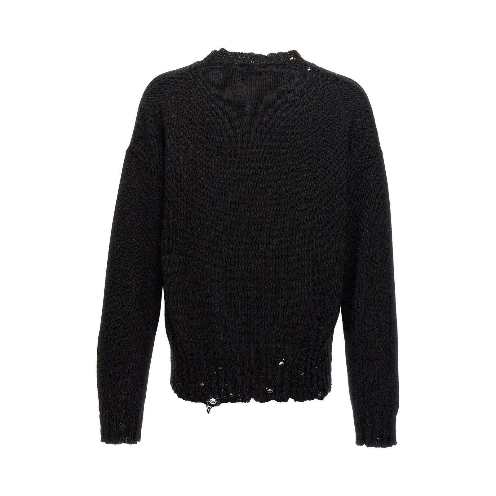 Marni MARNI Black Destroyed Effect Cotton Sweater New & Authentic Size US XXL / EU 58 / 5 - 2 Thumbnail