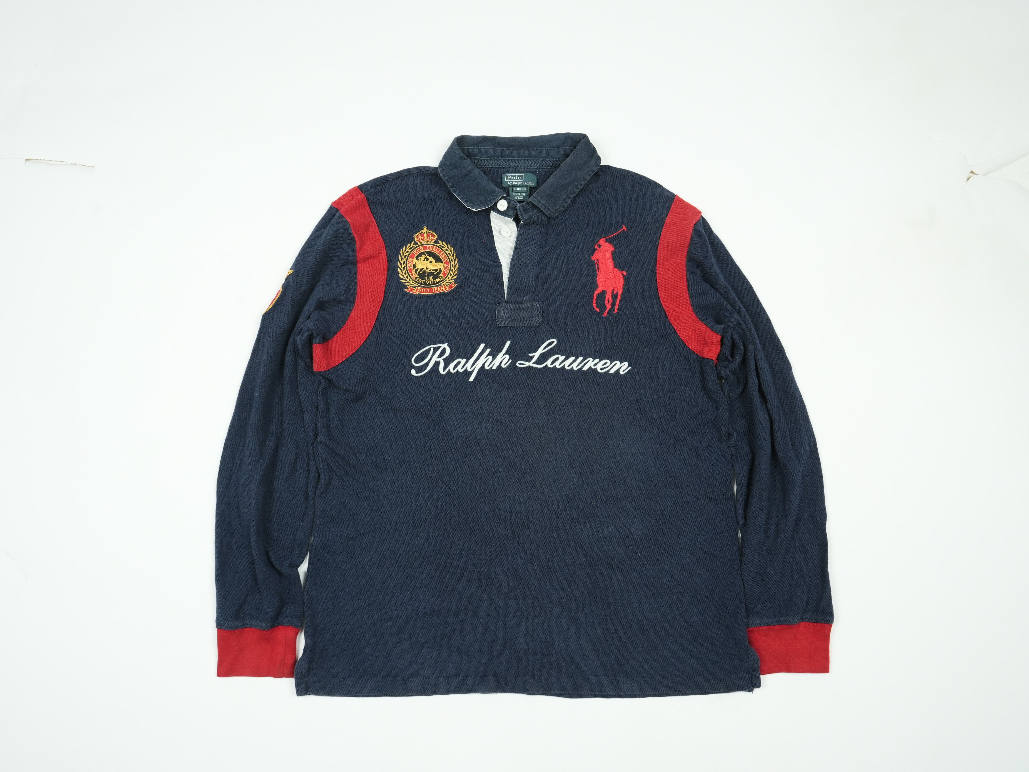 Polo Ralph Lauren Rare Vintage Polo Ralph Lauren Big Pony Olympic Shirt Size US XL / EU 56 / 4 - 1 Thumbnail