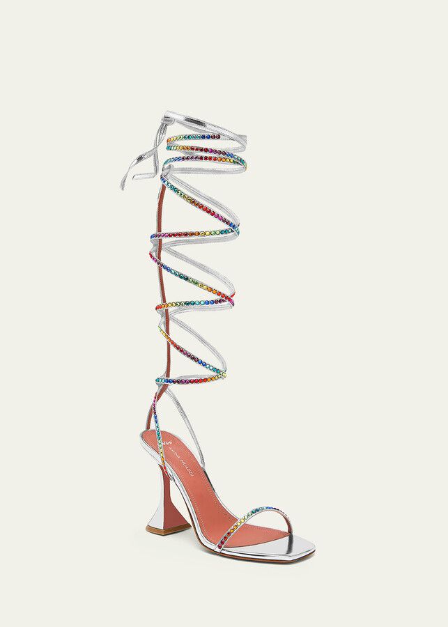 AWGE × Amina Muaddi o1mle0824 LSD Gladiator Sandals in Multicolor Size US 6 / IT 36 - 2 Thumbnail