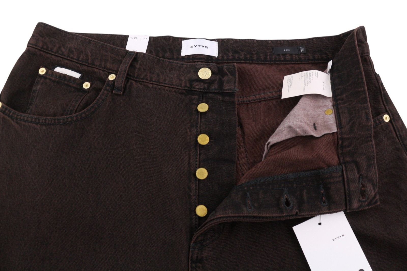 Eytys BENZ SEPIA BAGGY FIT W36/L32 Brown Faded RRP370 88884 Size US 36 / EU 52 - 6 Thumbnail