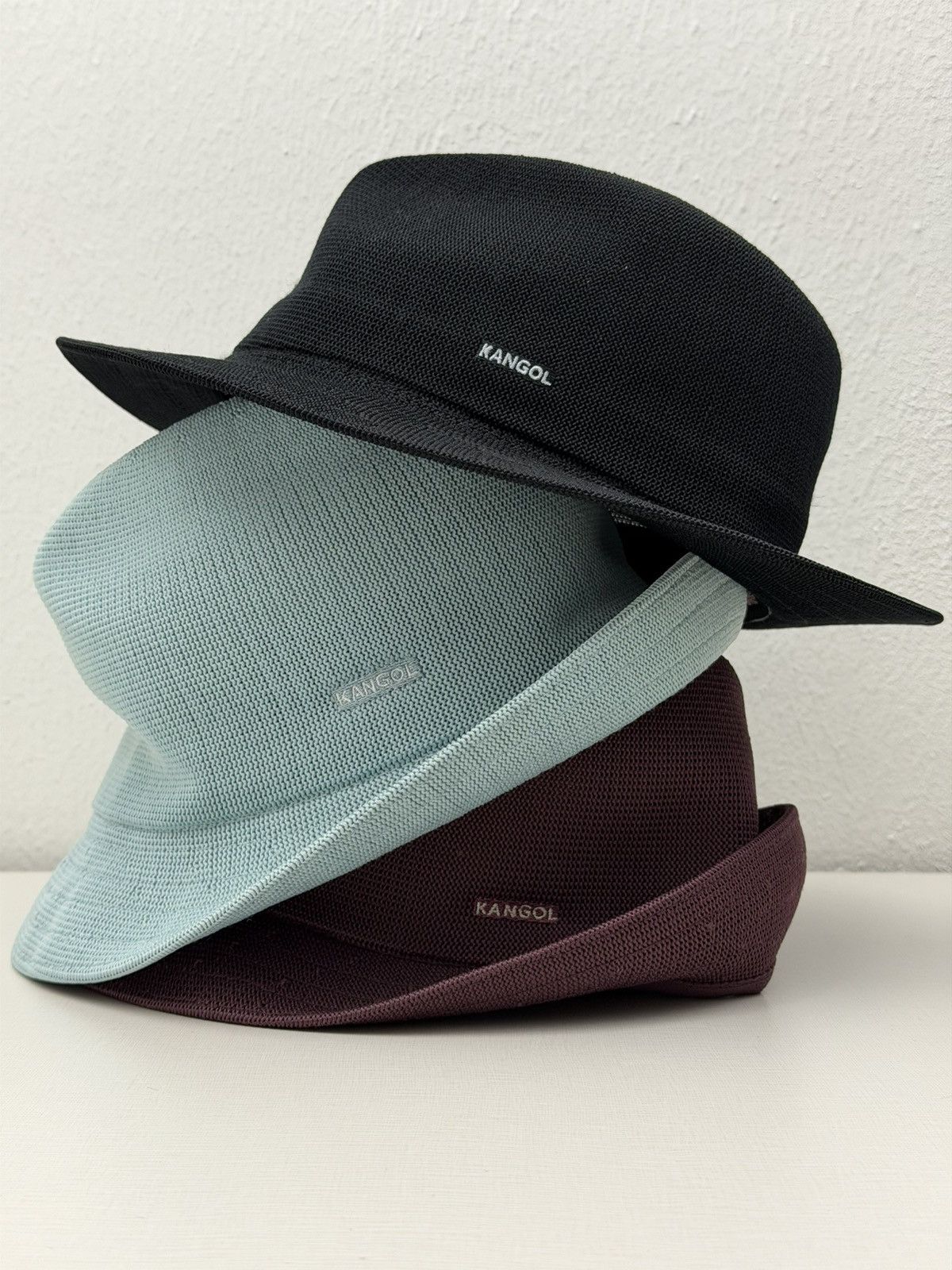 Kangol Kangol Fedora 3 Hats Bundle Size Small Black Blue Maroon Size ONE SIZE - 1 Thumbnail