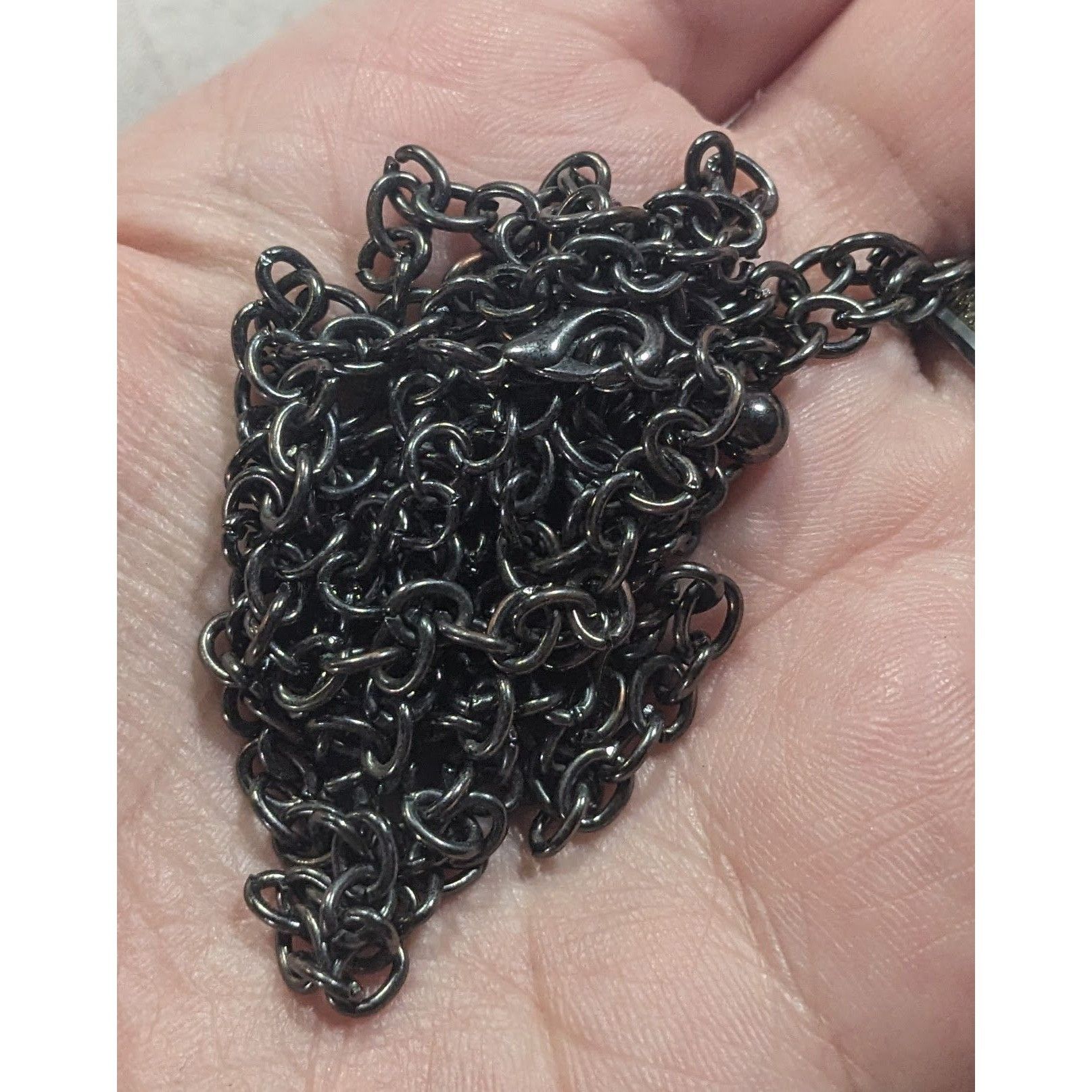 Other Casual Long Gunmetal Tone Chain Necklace Size ONE SIZE - 5 Thumbnail
