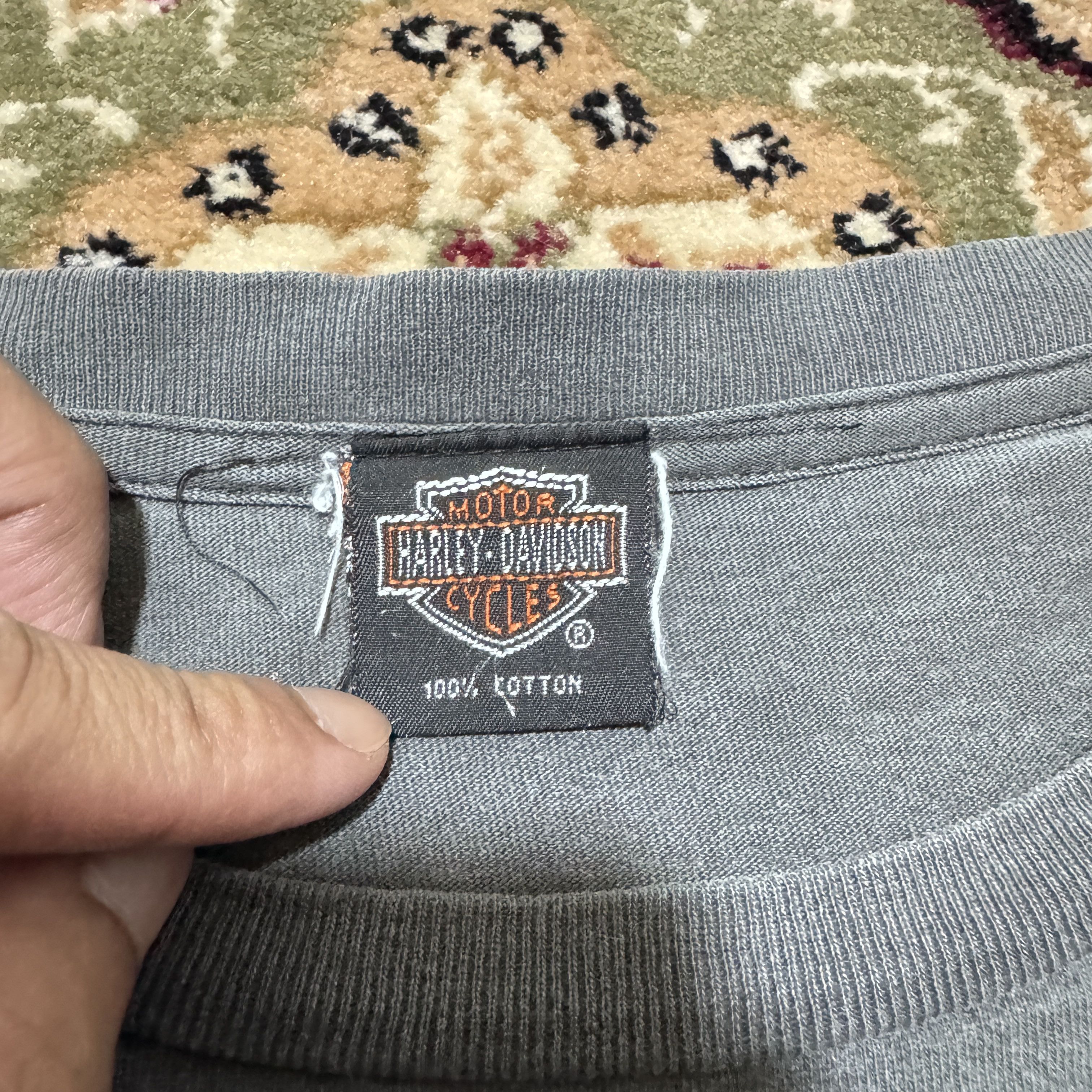 Vintage Vintage Harley Davidson Distressed Sun Faded T shirt Size US L / EU 52-54 / 3 - 4 Thumbnail
