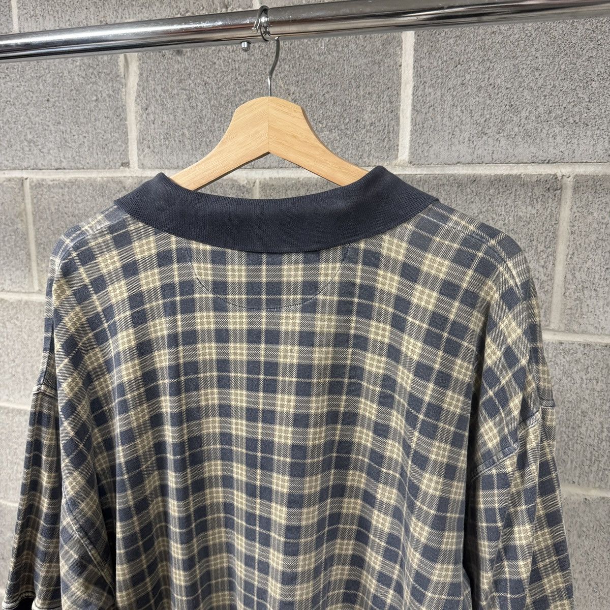 Vintage 90s Faded Thrashed Plaid Collar Shirt ERD Grunge Chrome Size US XL / EU 56 / 4 - 6 Thumbnail