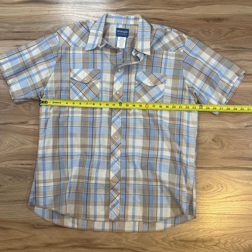 Wrangler Wrangler Men’s Plaid Western Shirt XL Short Sleeve Size US XL / EU 56 / 4 - 4 Thumbnail