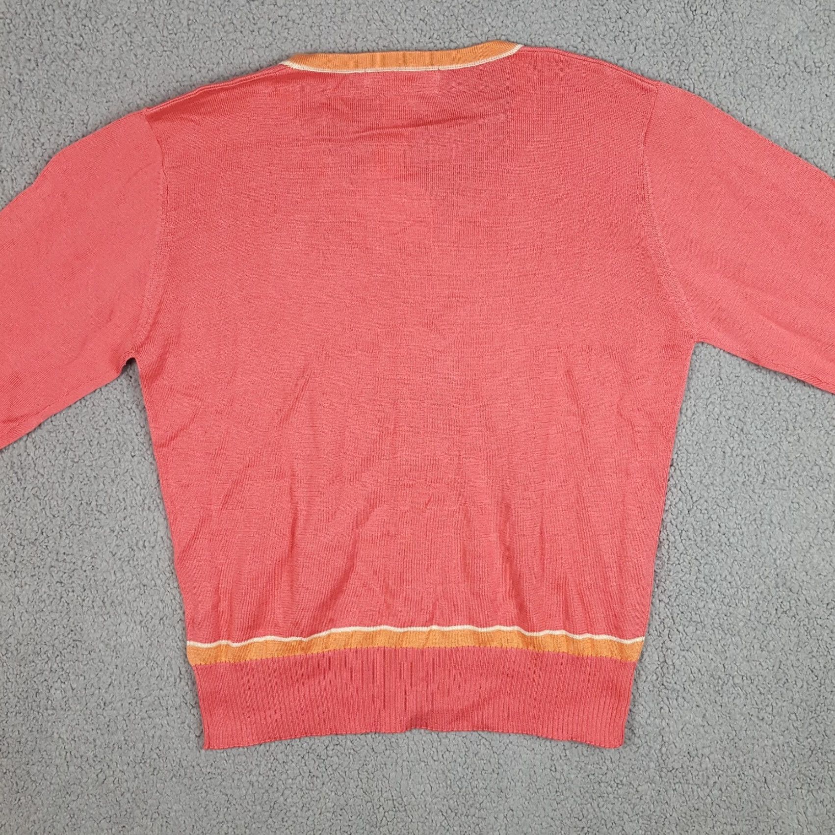Pinko Vintage Scott Sterling Women's Cardigan Sweater S Pink Knit 90s Retro Casual Fall Winter Size S / US 4 / IT 40 - 4 Thumbnail