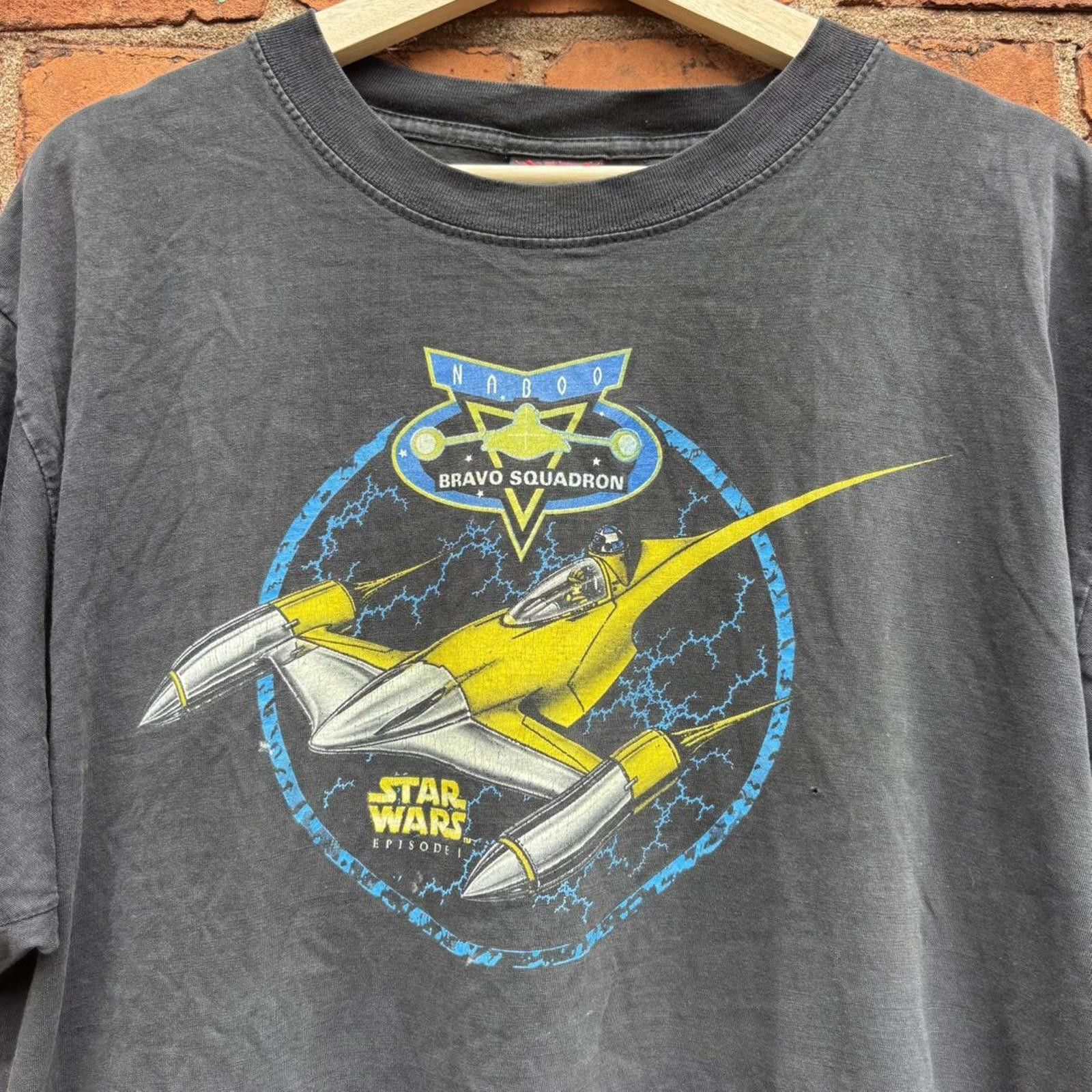 Star Wars vintage Star Wars episode 1 naboo bravo squadron t shirt 90s Size US XL / EU 56 / 4 - 2 Thumbnail