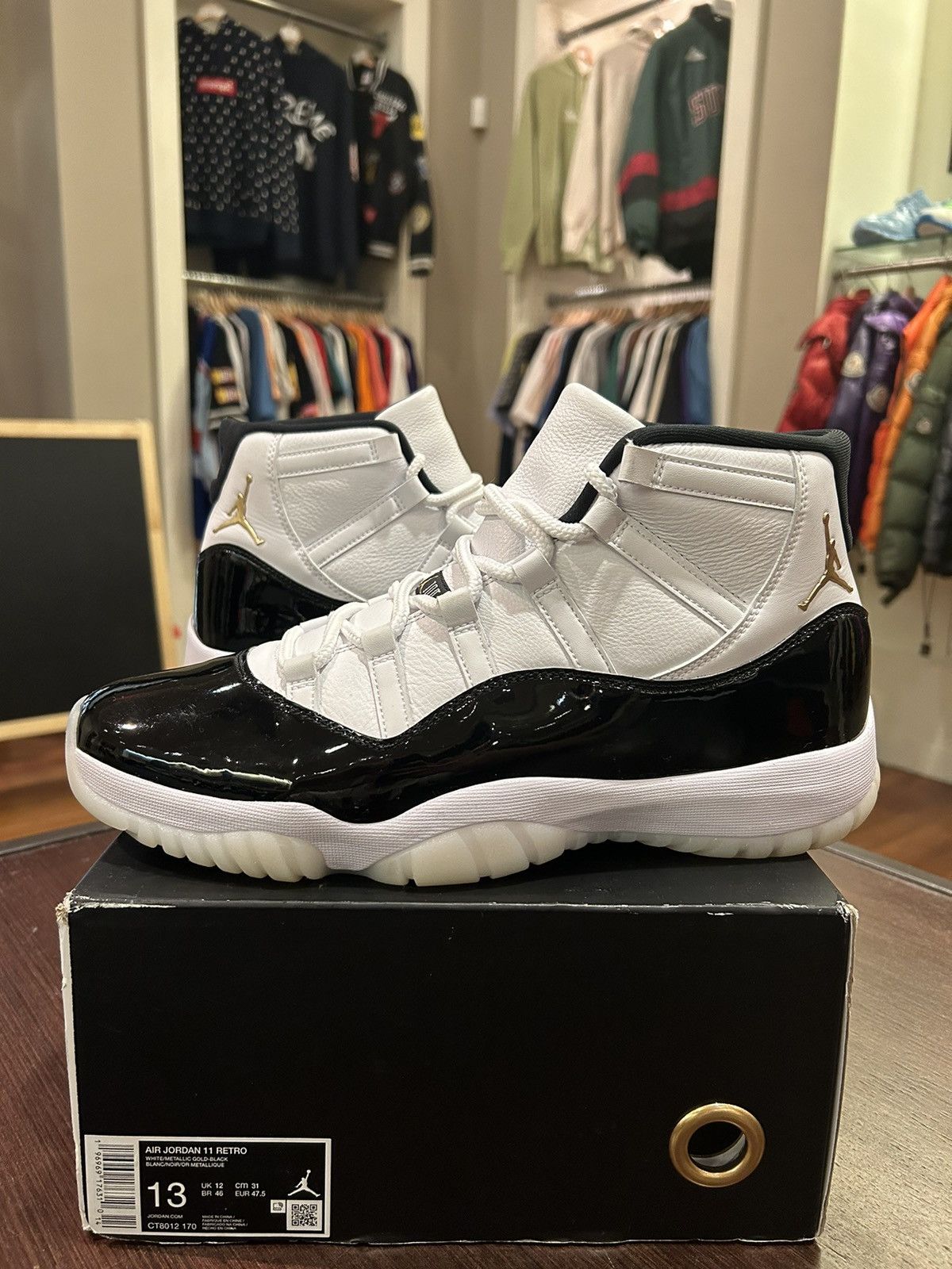 Pre-owned Jordan Brand 11 Retro Dmp Gratitude (2023) Shoes In White/black