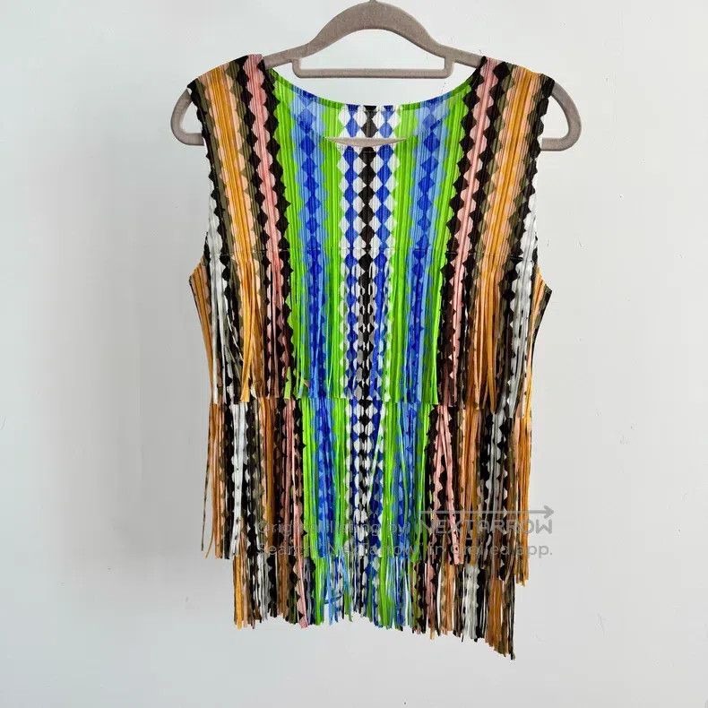 Issey Miyake Issey Miyake Color Block Vest Size L / US 10 / IT 46 - 1 Thumbnail