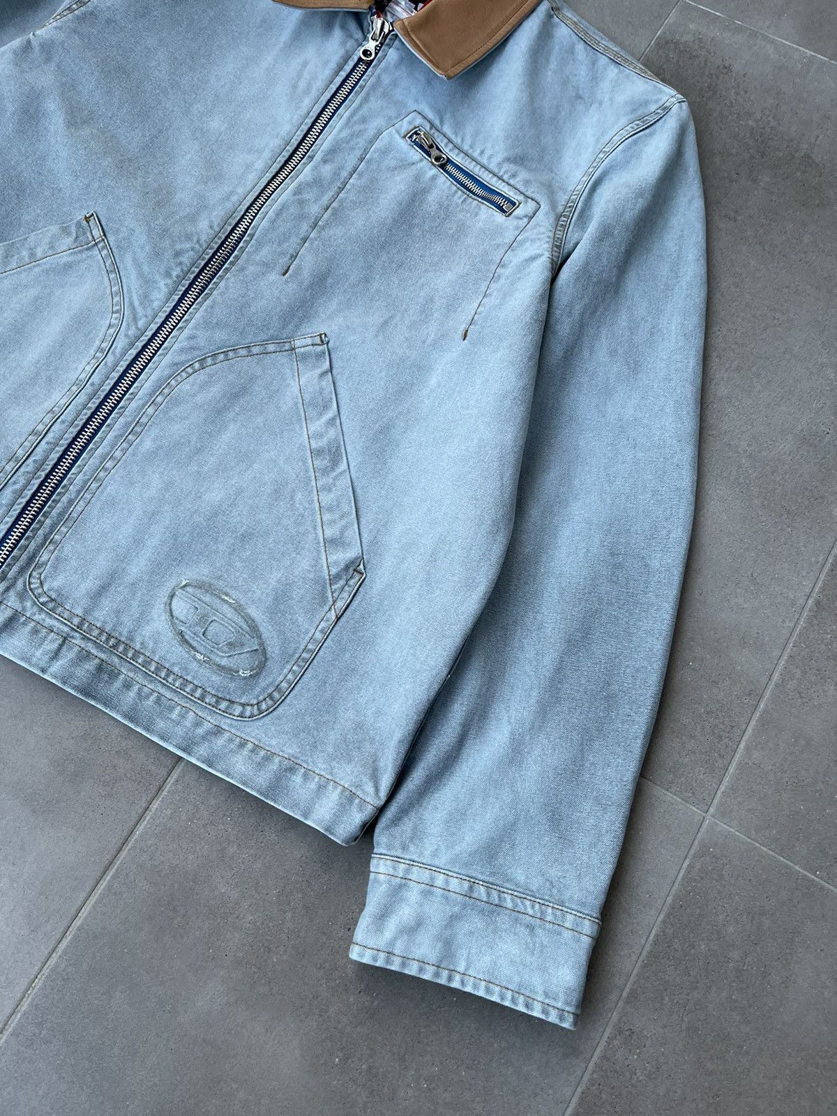 Diesel !DS! SS23 Diesel J-Chart Treated Canvas Indigo Denim Jacket Size US M / EU 48-50 / 2 - 10 Thumbnail