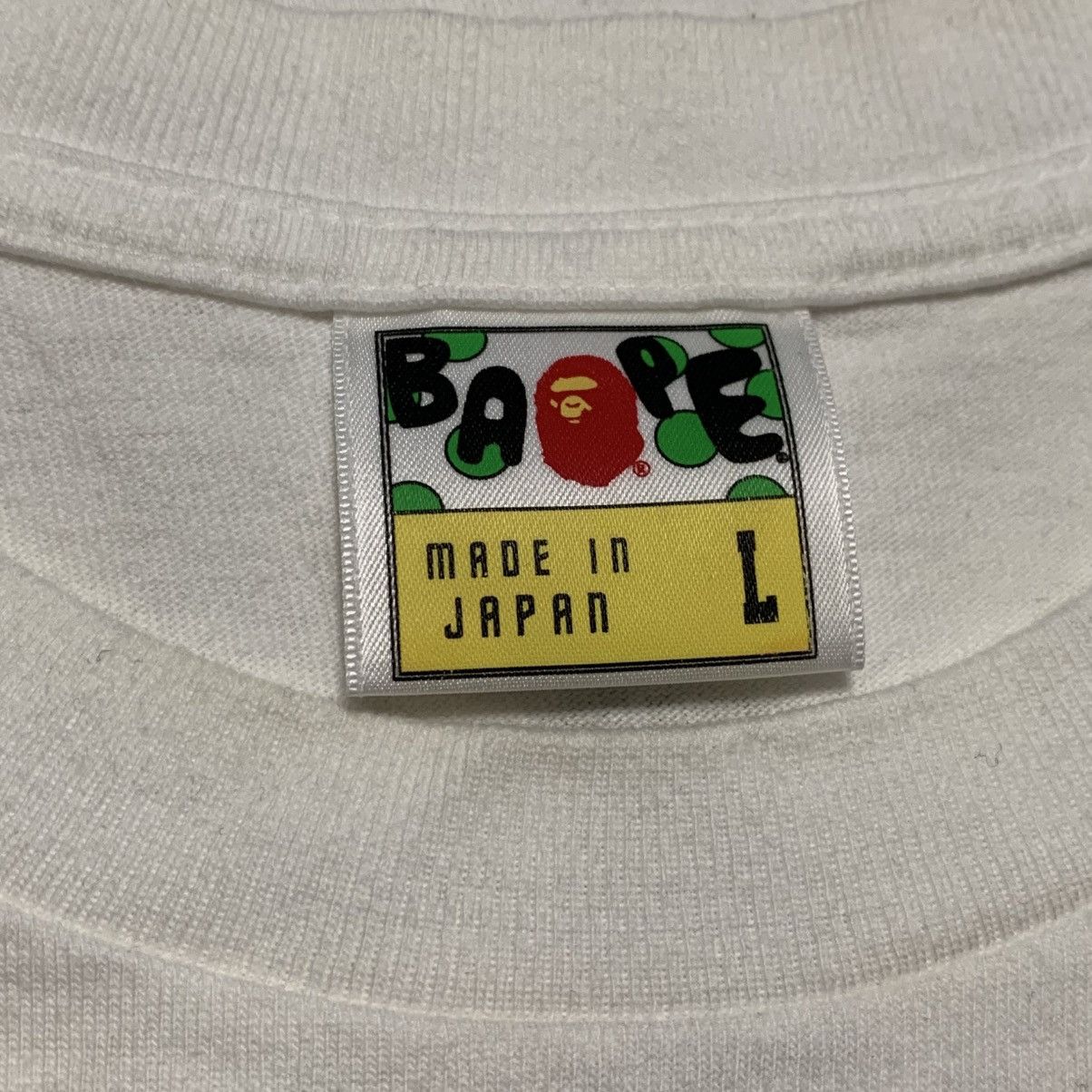 Bape Bape Large 1st Camo Tie Graphic White Tee A Bathing Ape 2009 Size US L / EU 52-54 / 3 - 6 Thumbnail