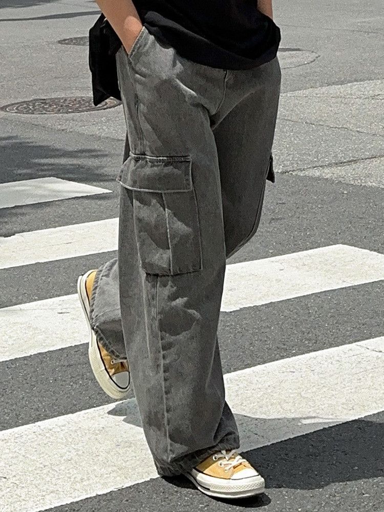 Japanese Brand × Jean Retro loose wide leg straight leg jeans Size US 32 / EU 48 - 3 Thumbnail
