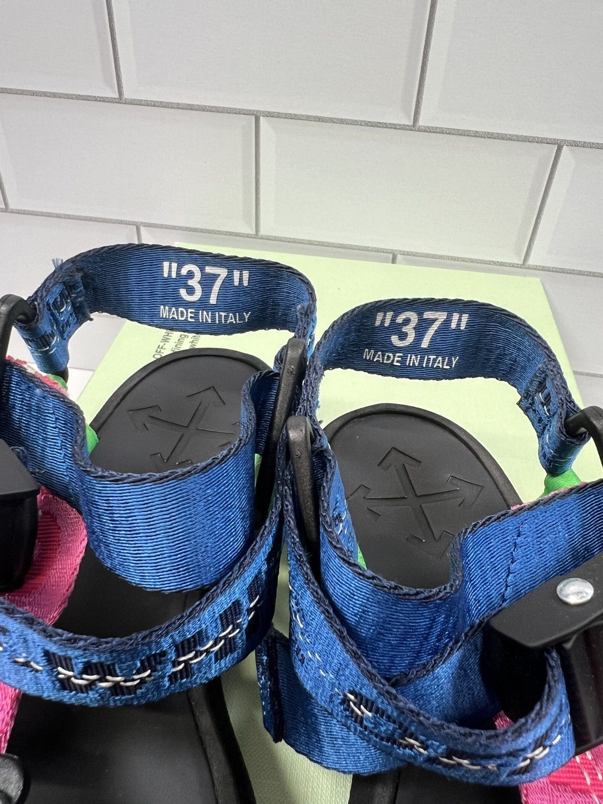 Off-White Offwhite Off White Micro Trek Strap Logo Sandals Sandal Size US 6.5 / IT 36.5 - 5 Thumbnail