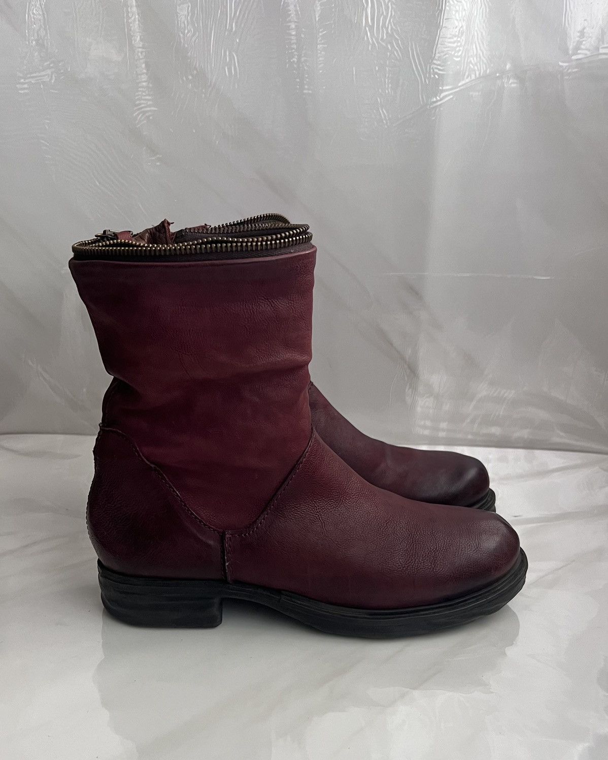 A.S.98 As 98 Airstep Zipper Boho Biker Red distressed boot Size US 8 / IT 38 - 4 Thumbnail