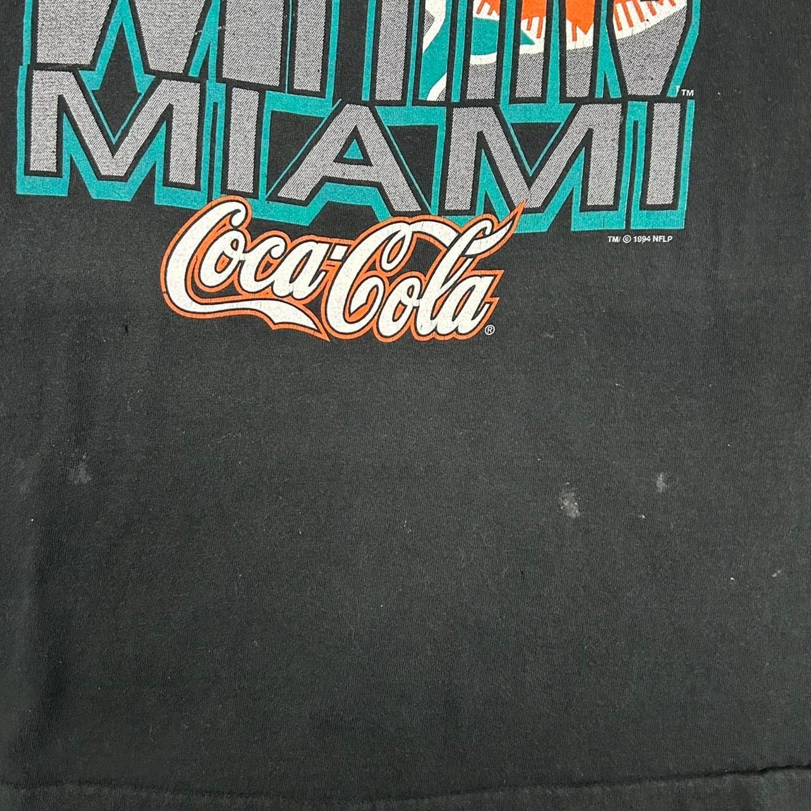 Salem Sportswear VTG 90s Salem Sportswear Miami Dolphins T-Shirt Size US XL / EU 56 / 4 - 4 Thumbnail
