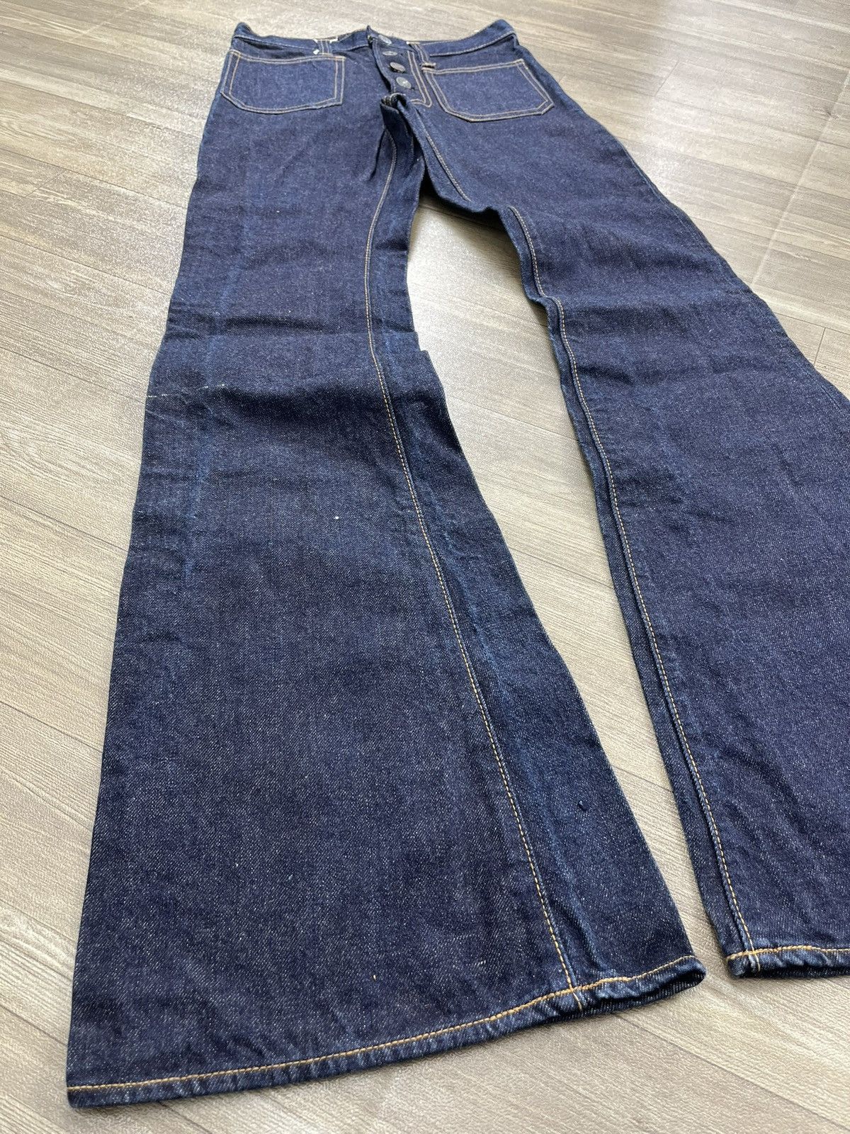 Japanese Brand 2000s Edwin 1014 TT Ifsixwasnine Lgb Style Flared Jeans Size US 27 - 3 Thumbnail