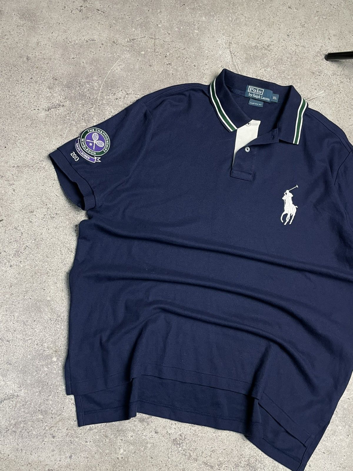 Polo Ralph Lauren 🇬🇧 Vintage Polo Ralph Lauren Wimbledon tennis polo t-shirt Size US XL / EU 56 / 4 - 2 Thumbnail