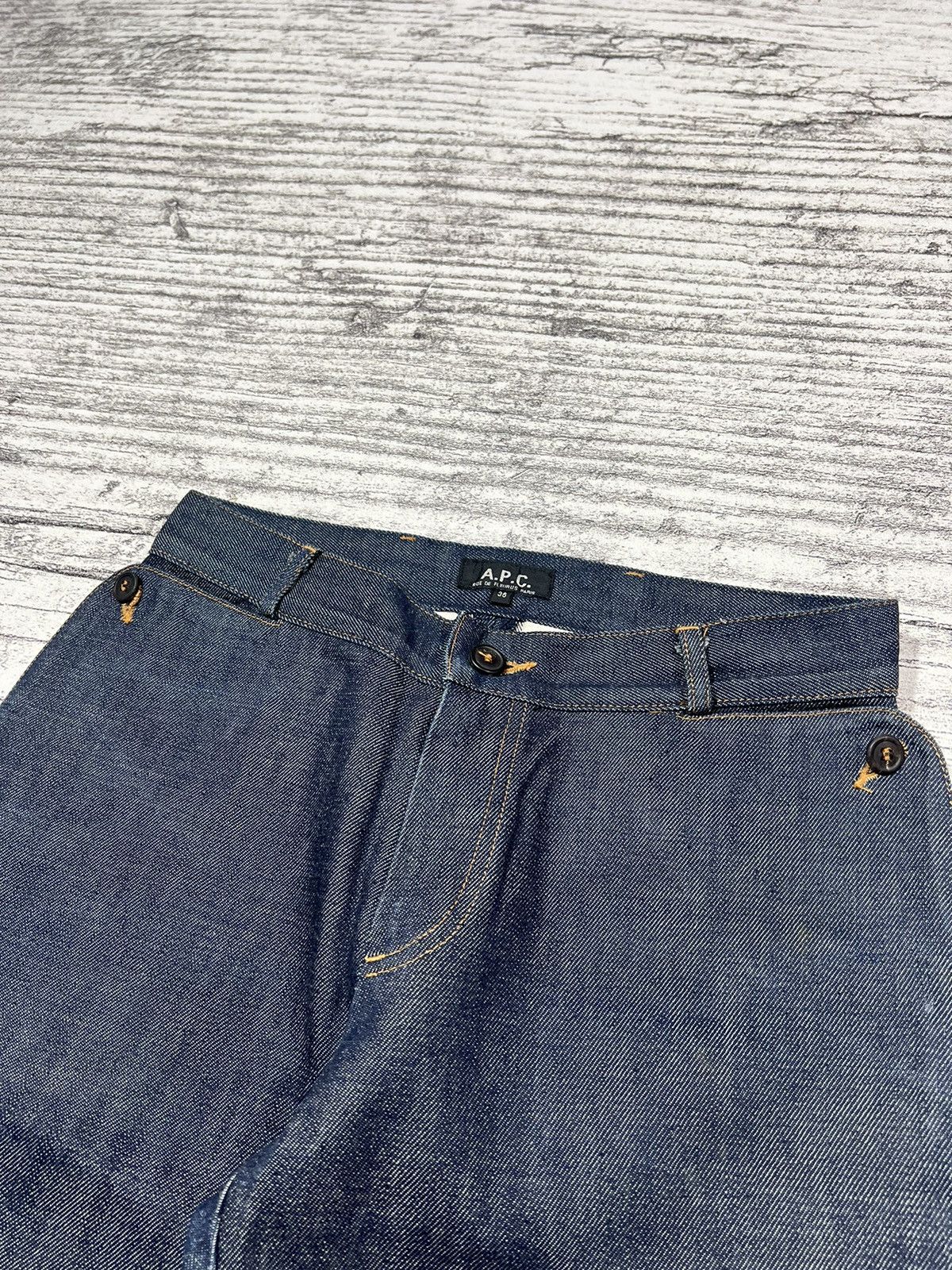 Helmut Lang 2000s Japanese Apc Paris Selvedge Raw Jeans Short Jorts y2k Size US 26 / EU 42 - 9 Thumbnail