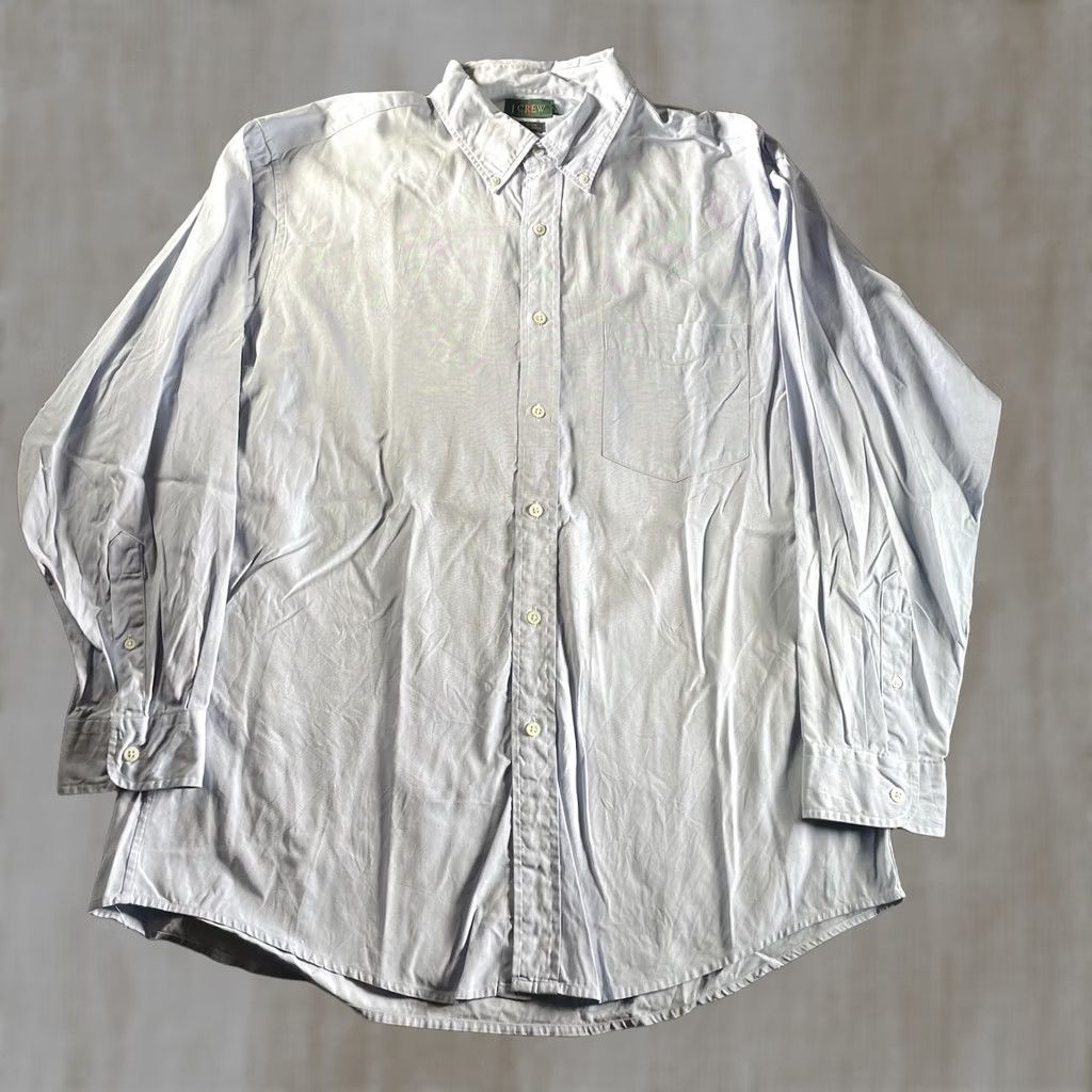 J.Crew VINTAGE J.CREW Oarsman Shirt Mens XL 16-33 Light Blue Long Sleeve Button-Down Collar Regular Size US XL / EU 56 / 4 - 1 Thumbnail