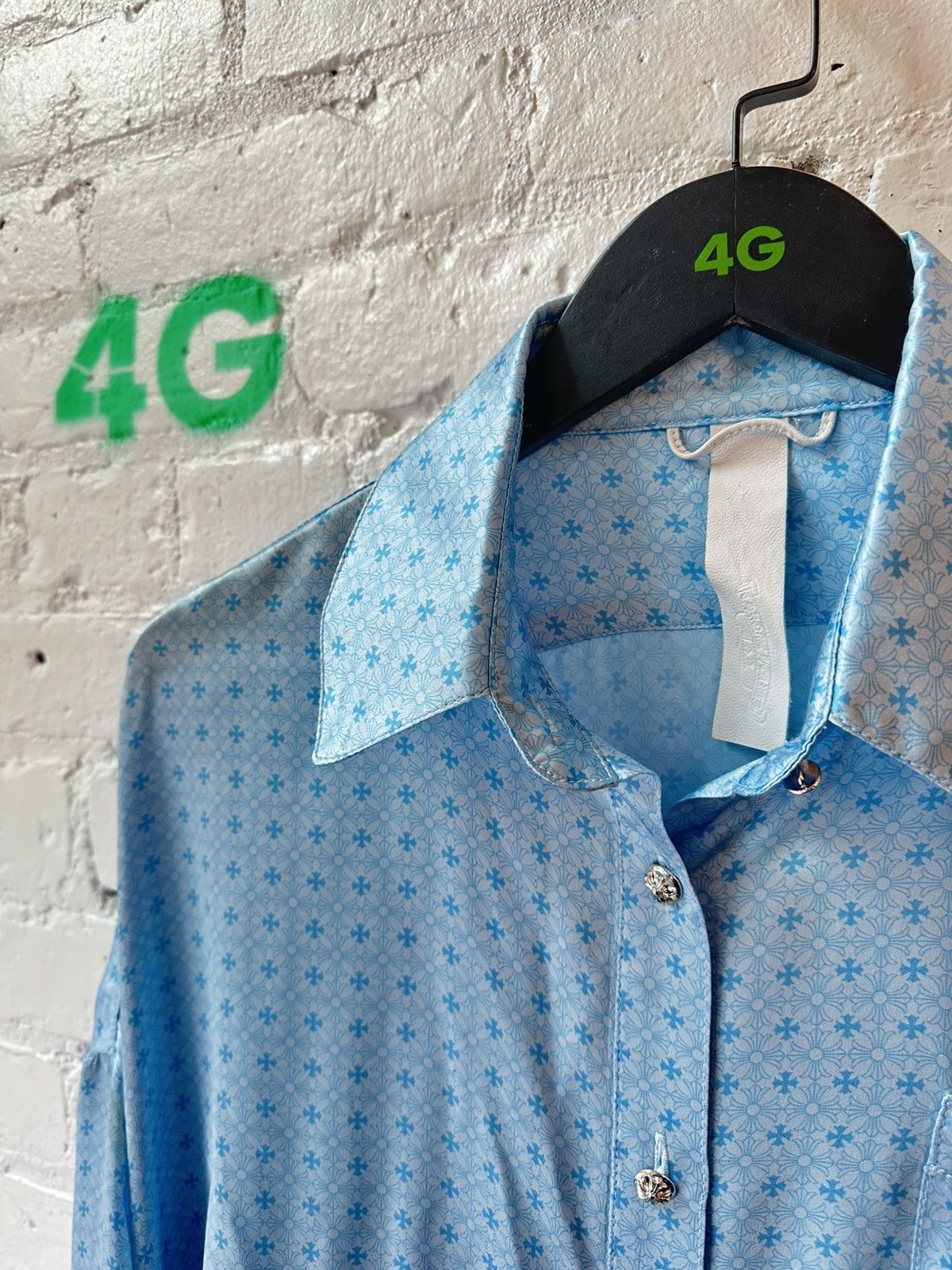 Chrome Hearts CHROME HEARTS ROLLING STONES SILK BUTTON UP M-XL Size US M / EU 48-50 / 2 - 6 Thumbnail