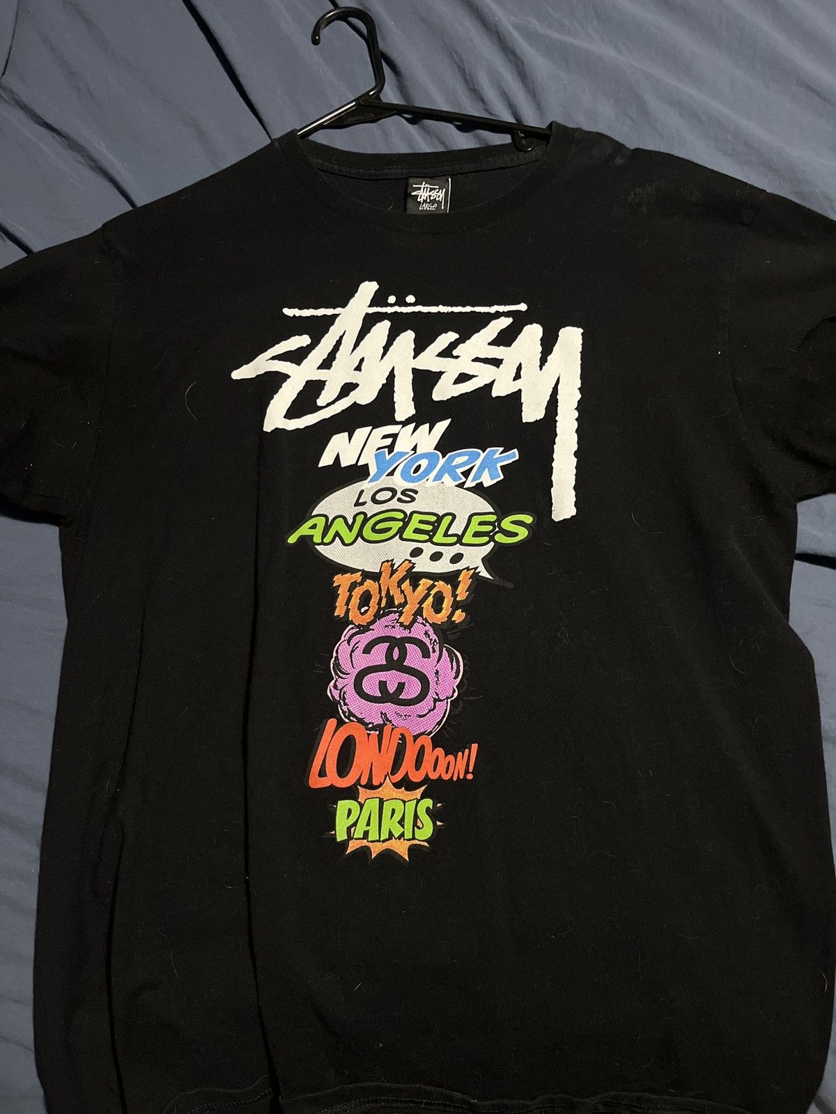 Stussy Black Stussy graphic tee Size US L / EU 52-54 / 3 - 1 Thumbnail