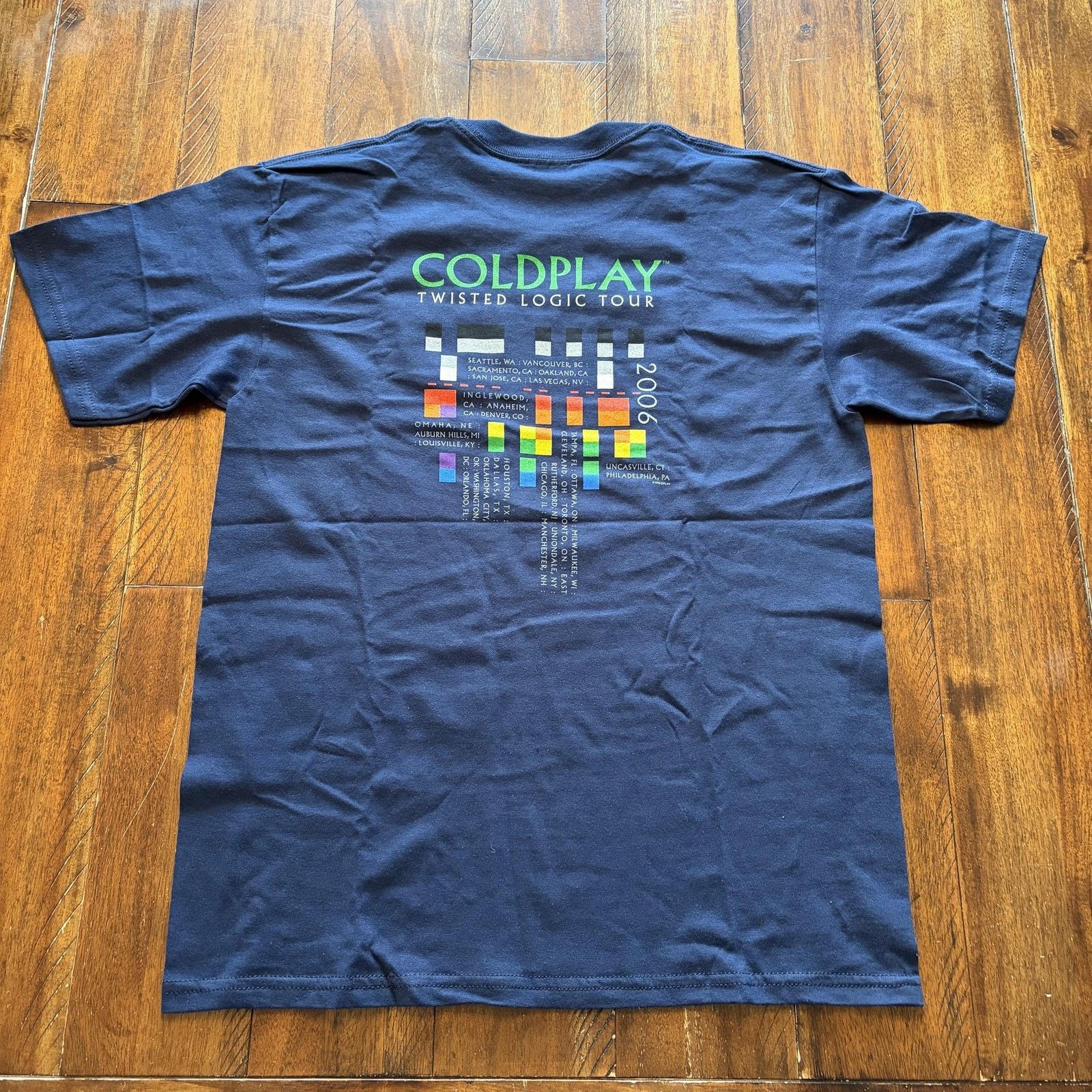 Gildan Vtg Coldplay Twisted Logic Tour Shirt Mens Medium Blue 2006 Size US M / EU 48-50 / 2 - 9 Thumbnail