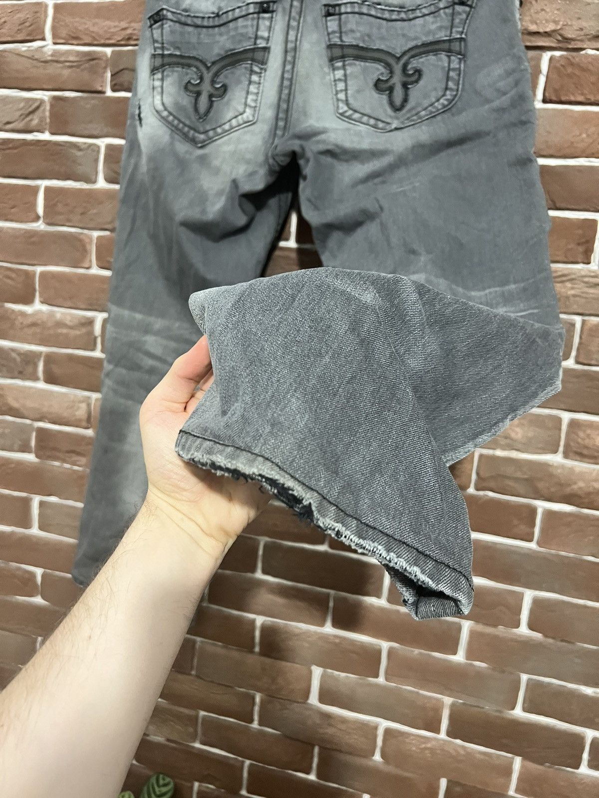 Rock Revival Rare Vintage Rock Revival Drip Denim Jeans Pants USA 36 Size US 36 / EU 52 - 5 Thumbnail