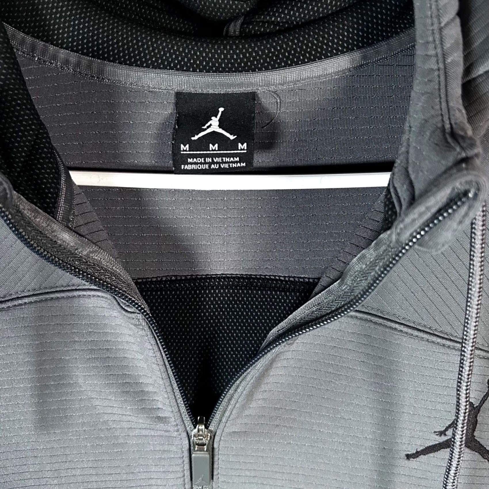Jordan Brand Jordan Mens Hoodie Gray Full Zip Athletic Training Pockets Logo Zipper Size M Size US M / EU 48-50 / 2 - 2 Thumbnail