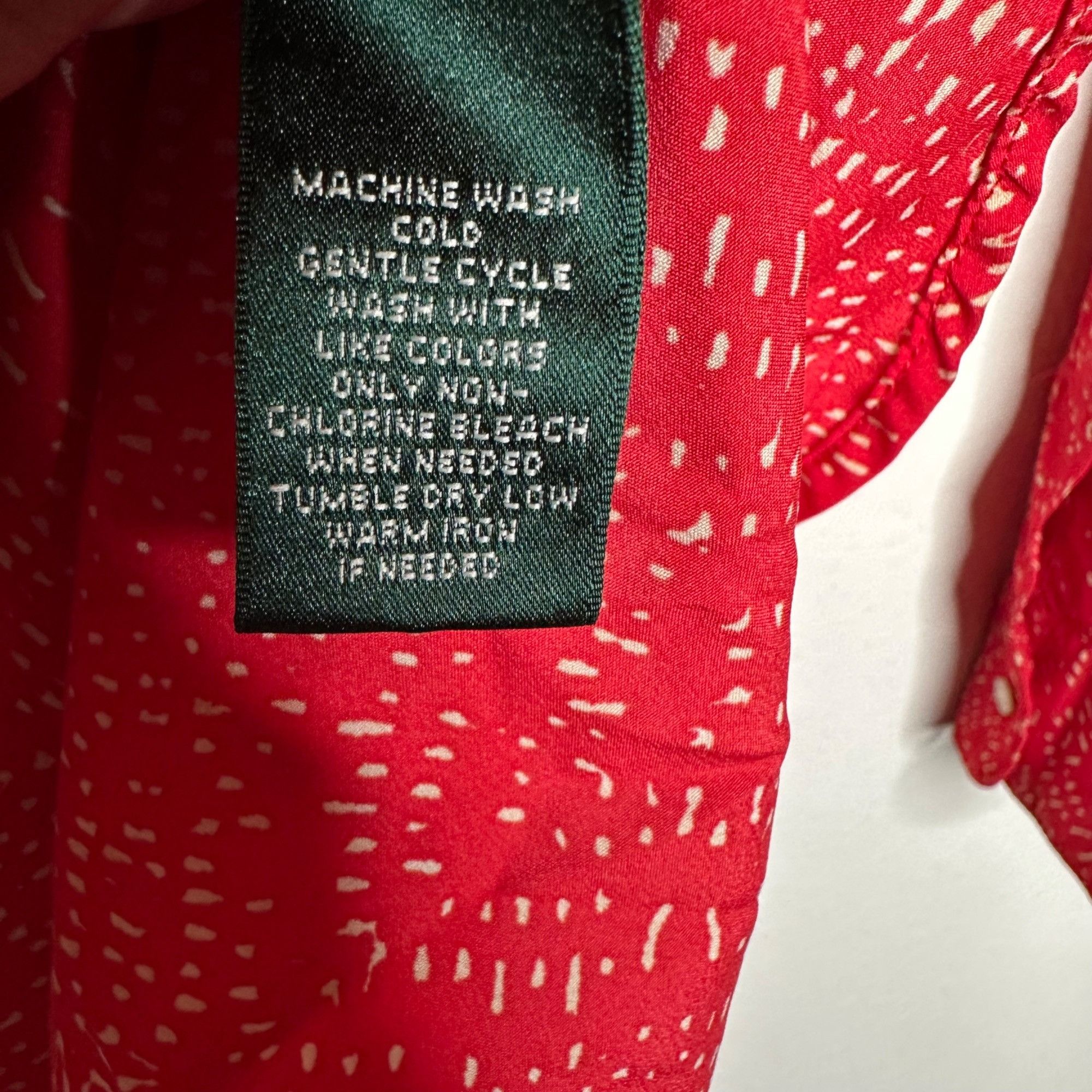 Lauren Ralph Lauren Lauren Ralph Lauren Red Speckled collarless pullover blouse Size S / US 4 / IT 40 - 7 Thumbnail