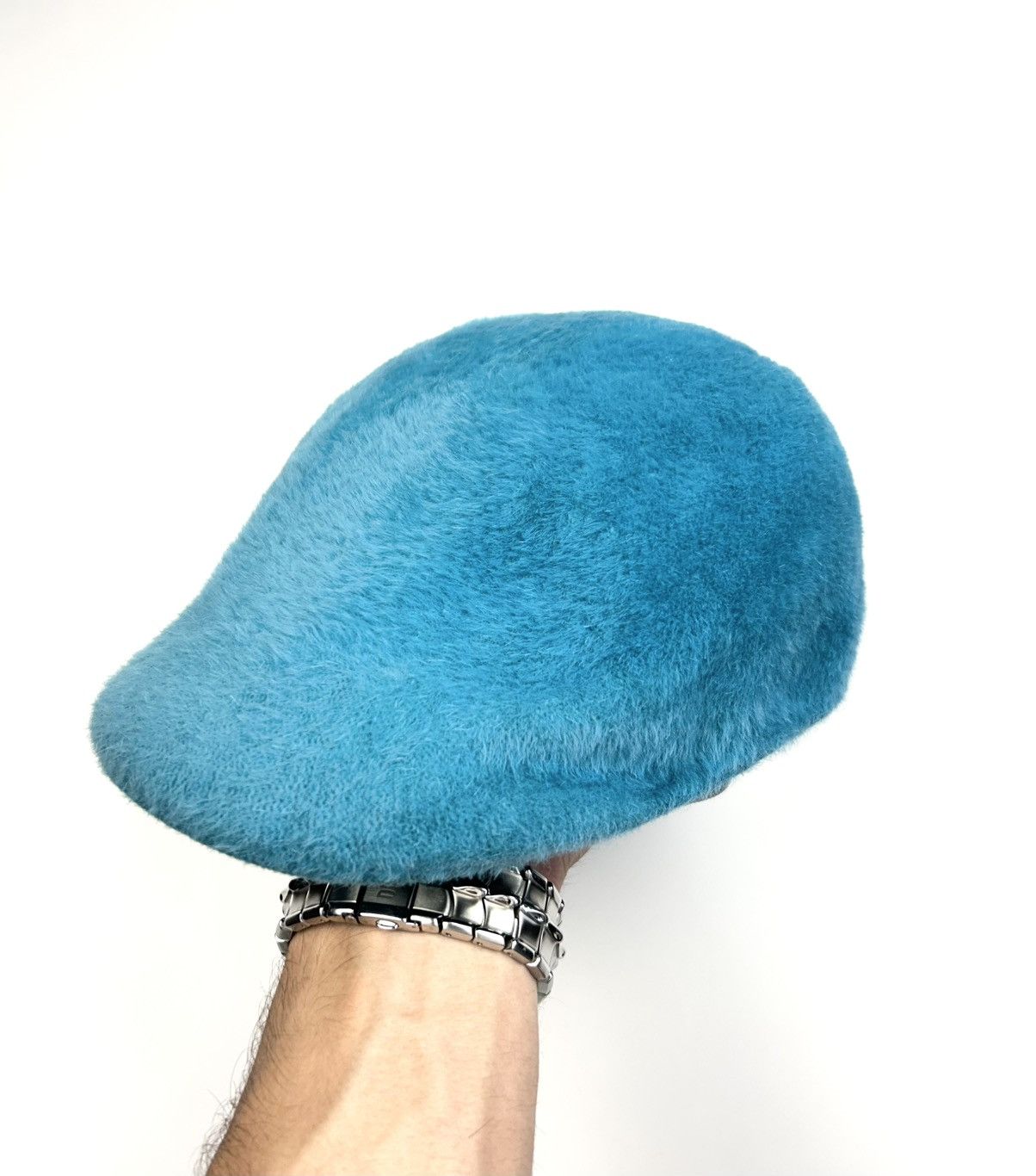 Kangol × Vintage rare Kangol vintage Shavora 506 Fuzzy Cap Blue Hat Y2k Size 30 - 1 Thumbnail