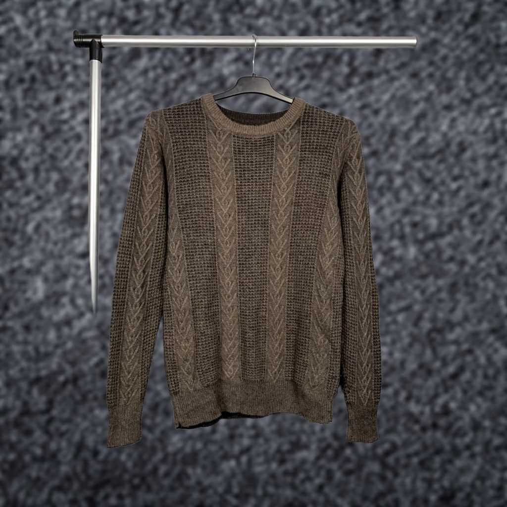 Allsaints VINTAGE AllSaints Mens Sweater Crew Neck Wool+Nylon Knit XS Khaki Crew Neck Wool Knit 90s Mens Size US XS / EU 42 / 0 - 1 Thumbnail