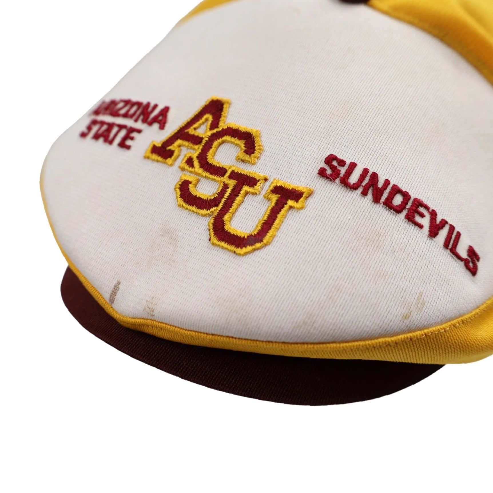 Vintage VINTAGE ASU Arizona State Devils Foam Snapback Flat Cap Baseball Hat Men OS White Cap Nike Size ONE SIZE - 3 Thumbnail