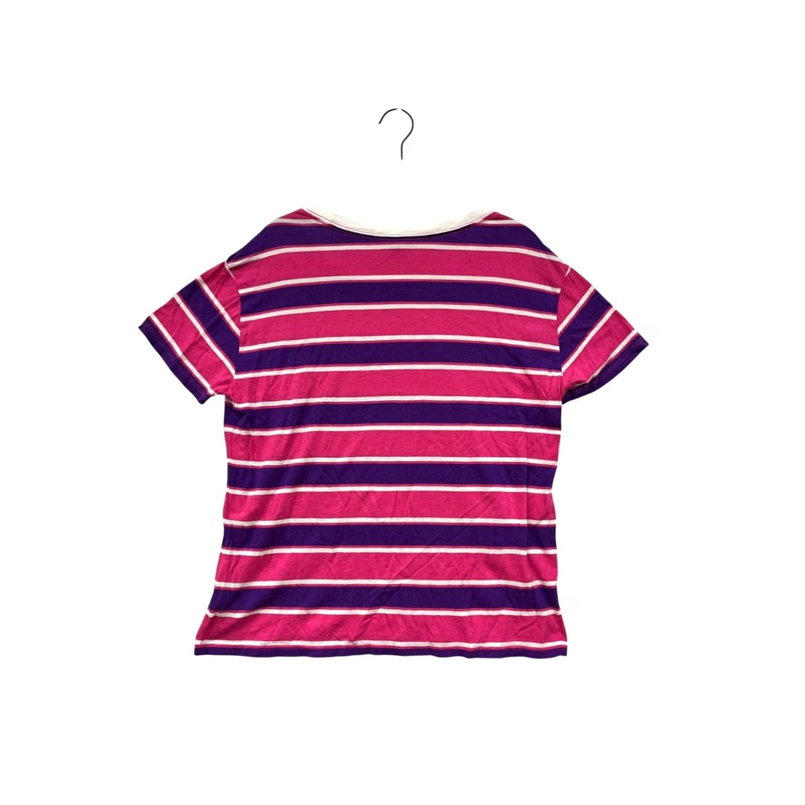 Guess Guess Womens T-Shirt Striped Pink & Purple Medium Size M / US 6-8 / IT 42-44 - 2 Thumbnail