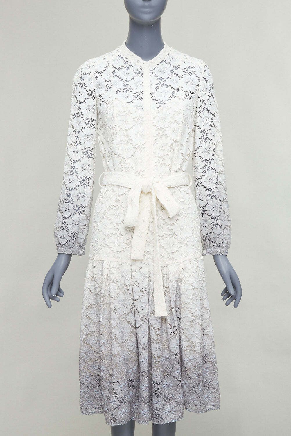 Burberry rare BURBERRY PRORSUM 2014 cream grey ombre lace dress IT38 XS Olivia Palermo Size XS / US 0-2 / IT 36-38 - 1 Thumbnail