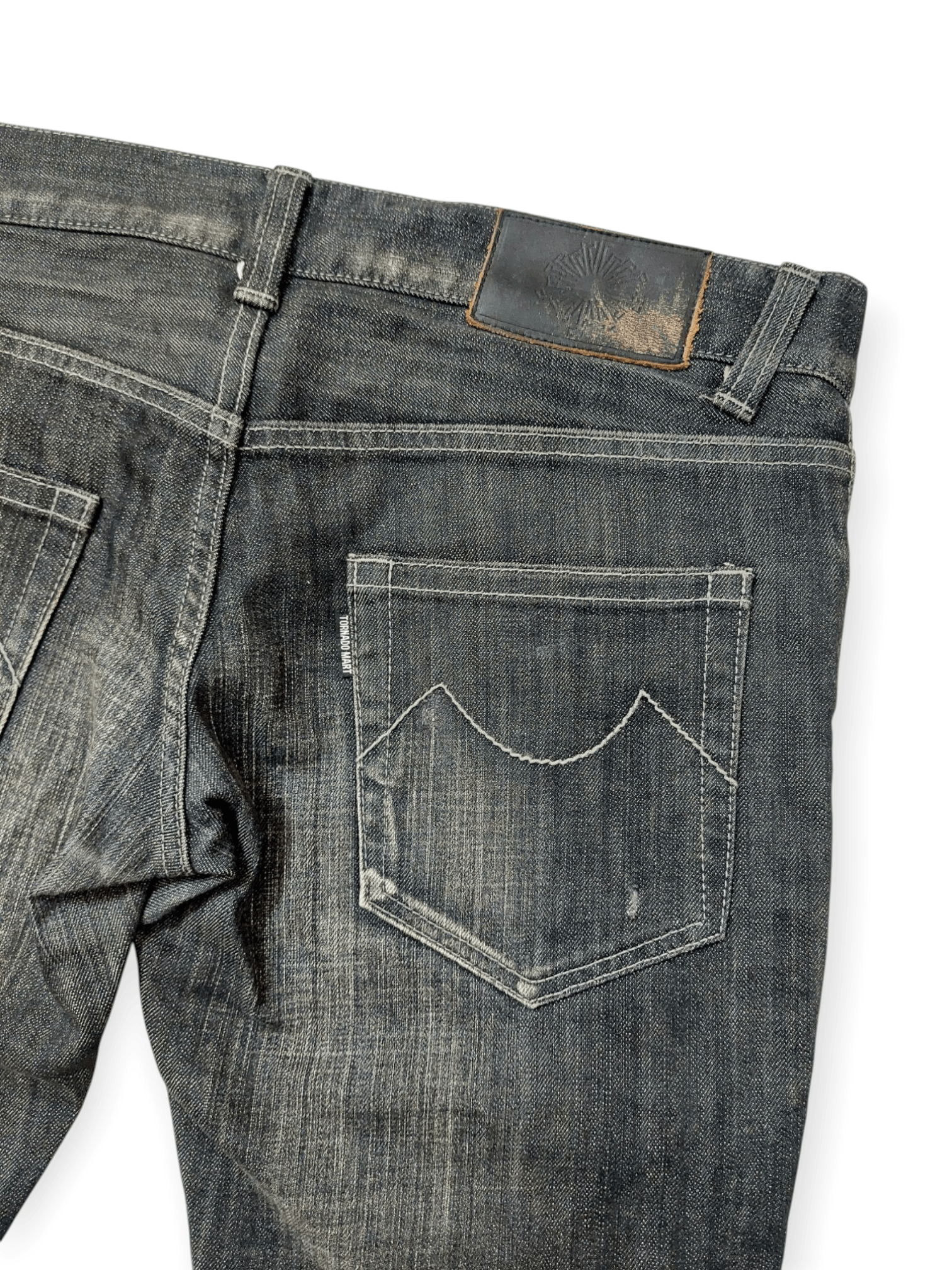 Tornado Mart 💥Tornado Mart Whiskers Super Flared Denim Size US 33 - 14 Thumbnail